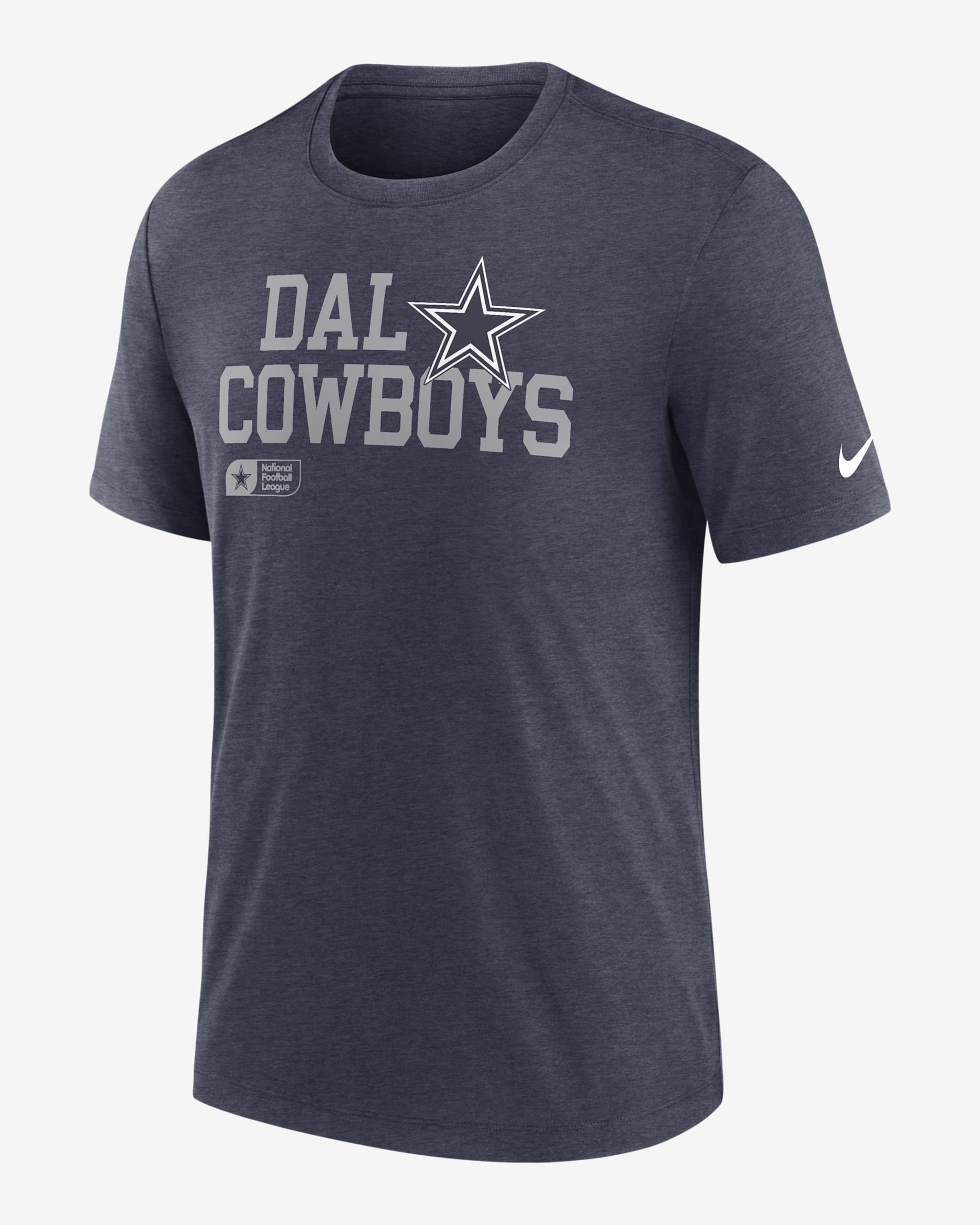 Dallas Cowboys Lockup Men's Nike NFL T-Shirt - Navy Heather