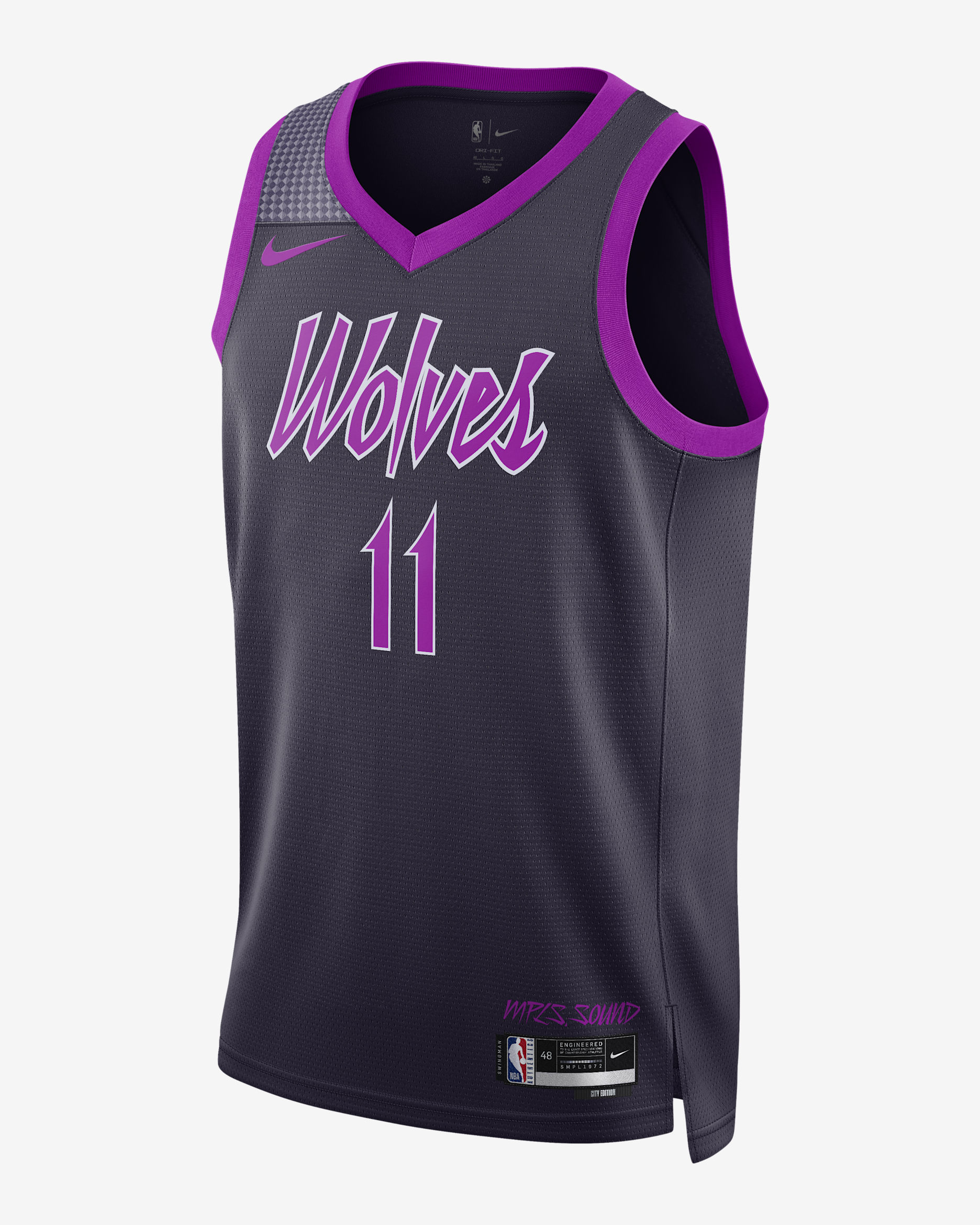 Naz Reid Minnesota Timberwolves City Edition Men's Nike NBA Swingman Jersey - Purple Dynasty