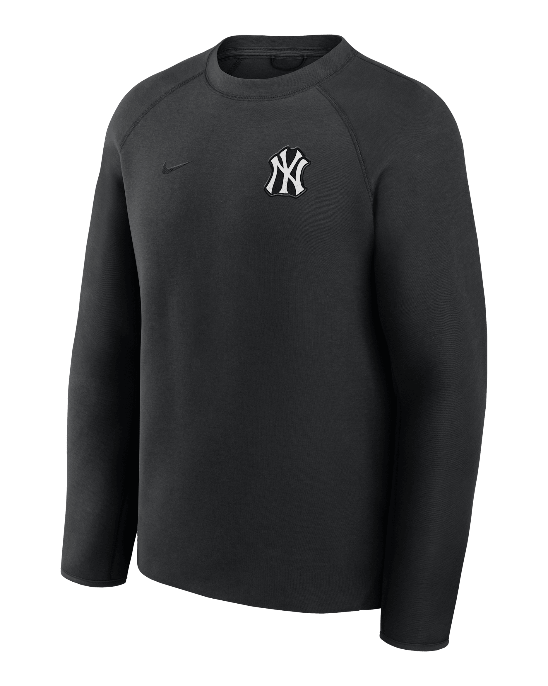 New York Yankees Tech Fleece Men's Nike MLB Pullover Crew - Black