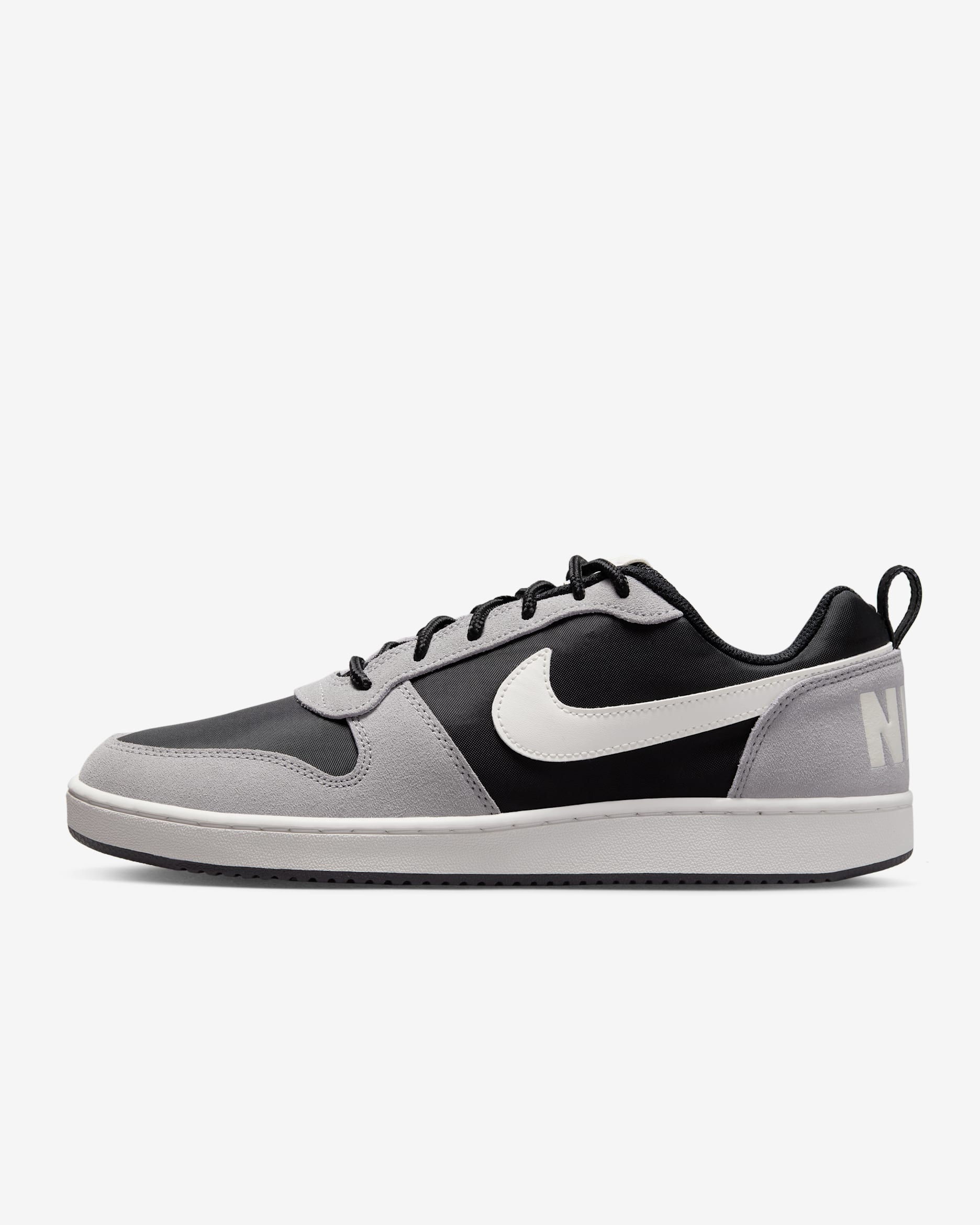 Nike Court Borough 低筒 Premium 男鞋 - 黑色/Matte Silver/Sail