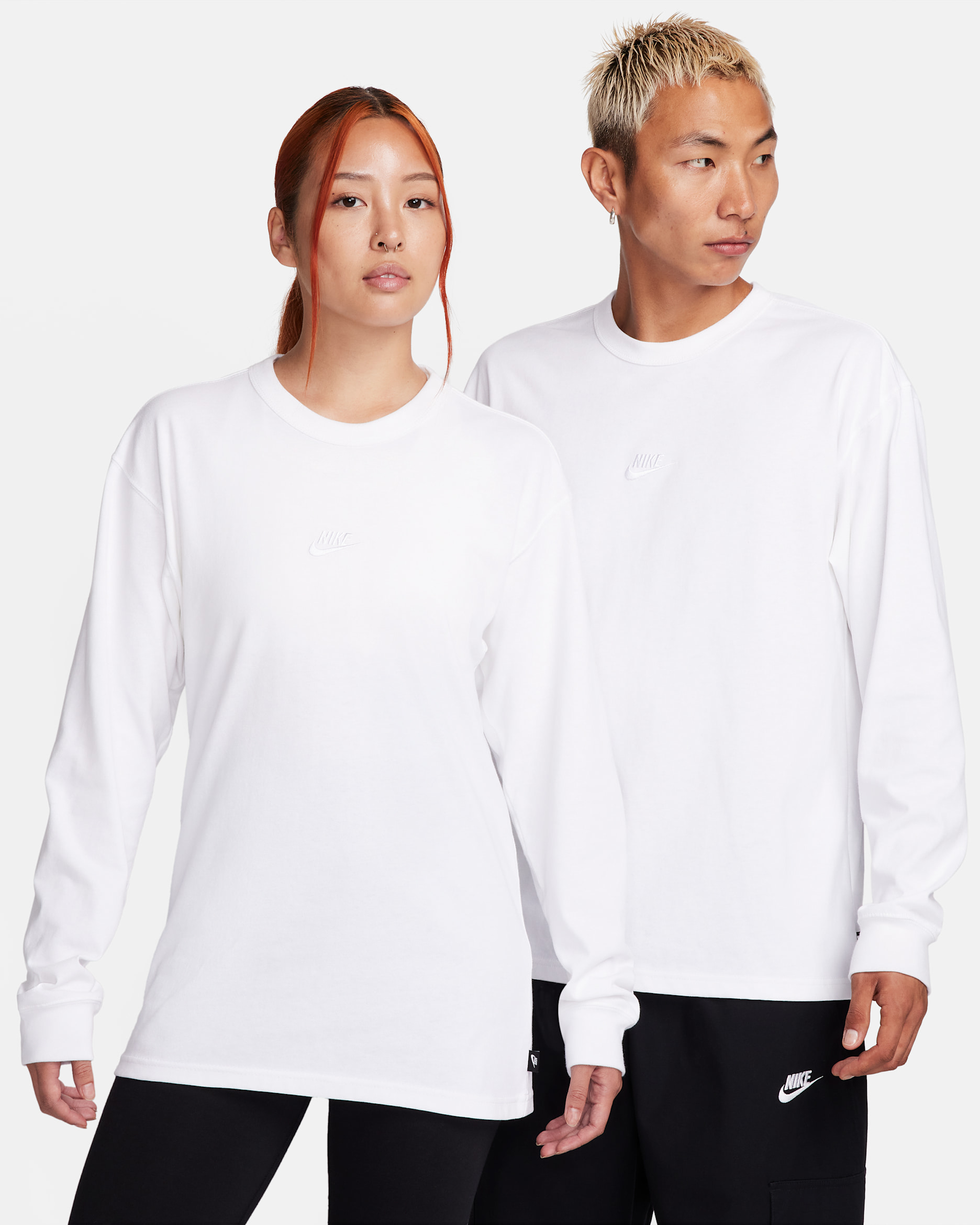 ナイキ スポーツウェア プレミアム エッセンシャル メンズ ロングスリーブ Tシャツ - ホワイト/ホワイト