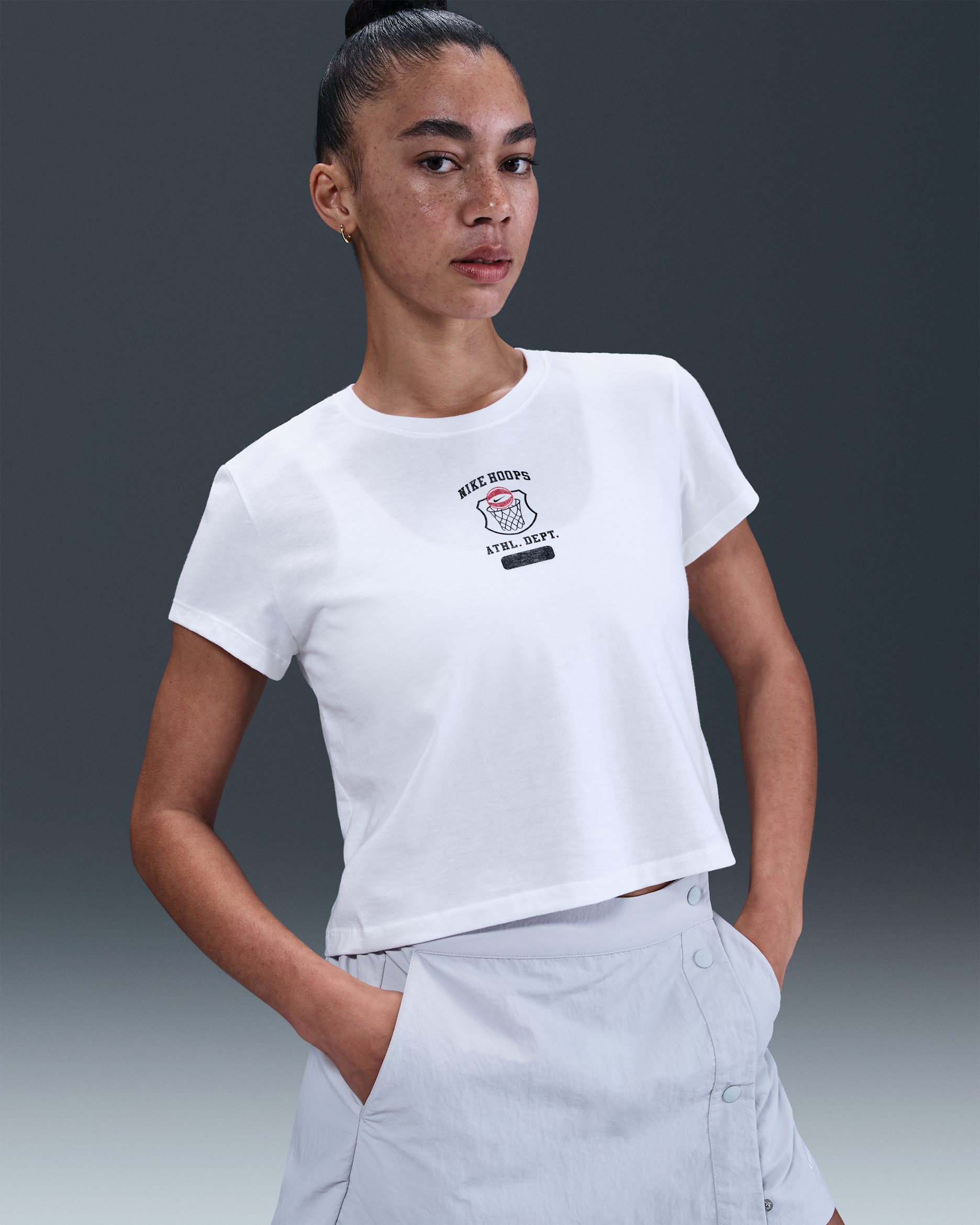 Nike Club Women's Cropped T-Shirt - White