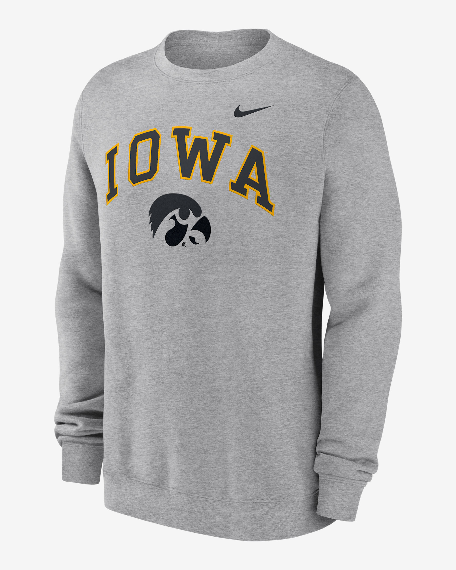 Iowa Arch Men's Nike College Pullover Crew - Grey