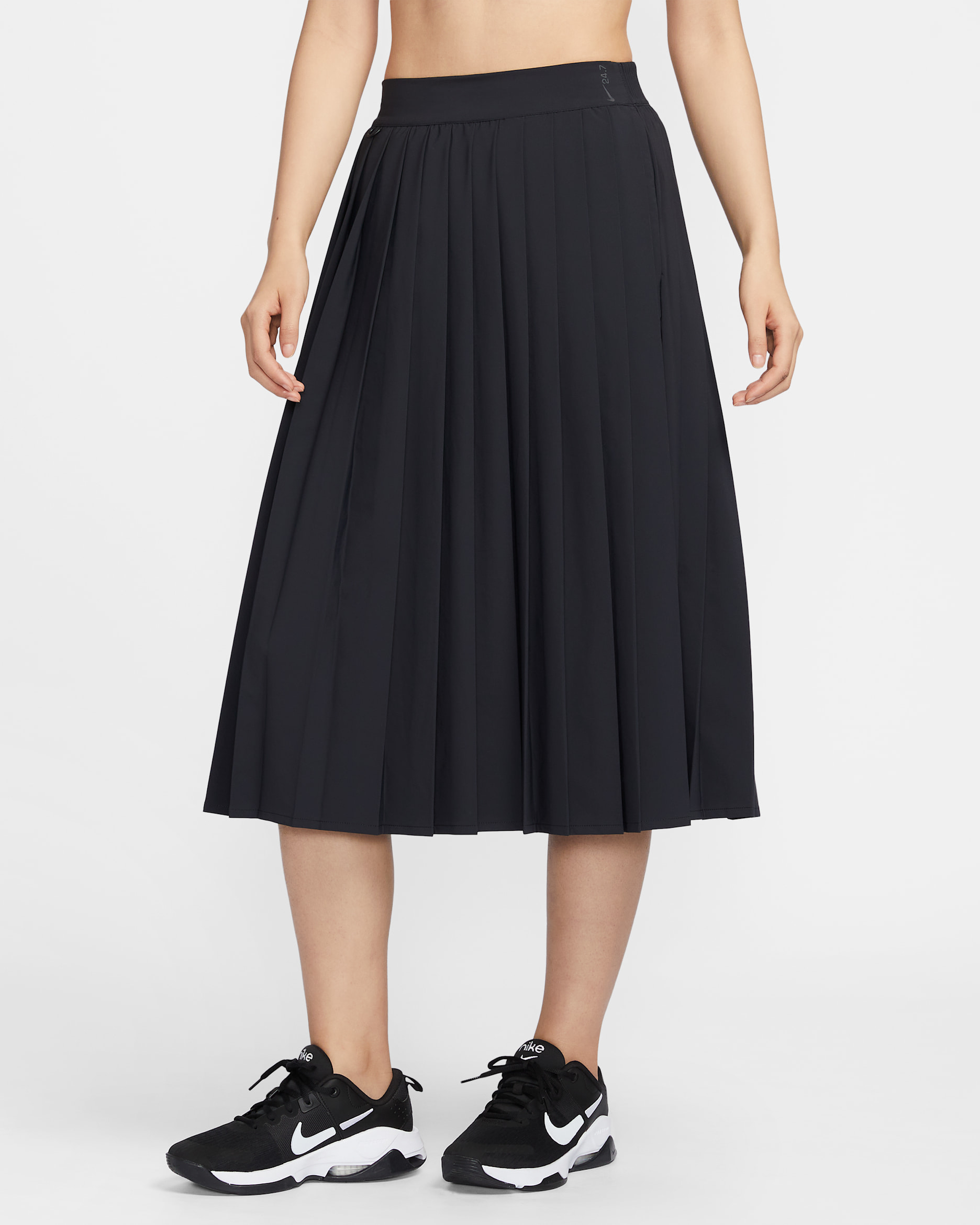 Nike 24.7 PerfectStretch Women's Dri-FIT Pleated Skirt - Black/Dark Smoke Grey