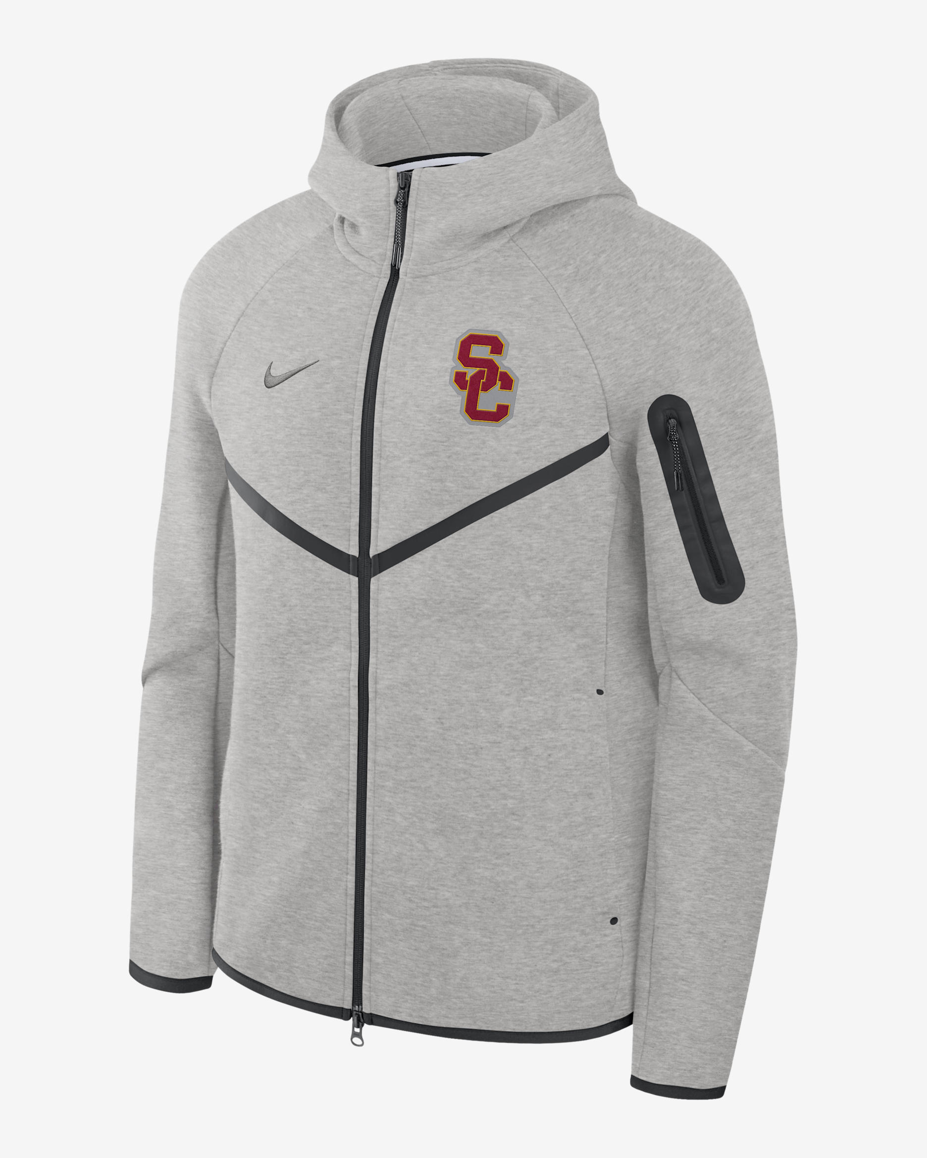 USC Tech Fleece Windrunner Men's Nike College Full-Zip Hooded Jacket - Grey