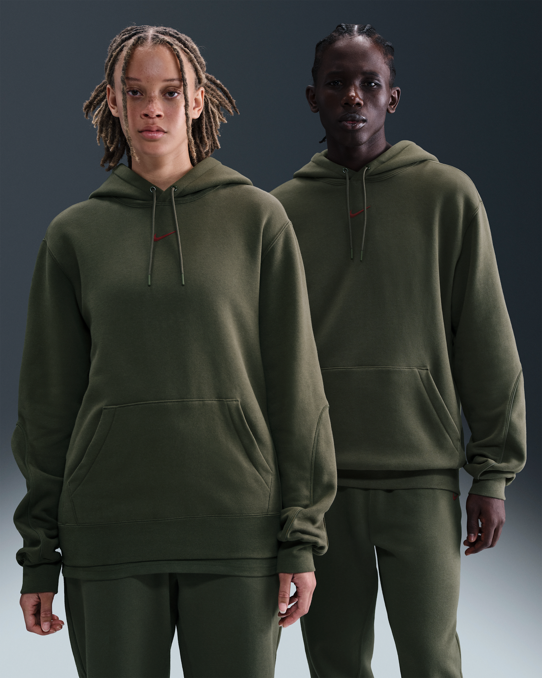 Dzianinowa bluza z kapturem CS 2 NOCTA - Cargo Khaki/Team Red