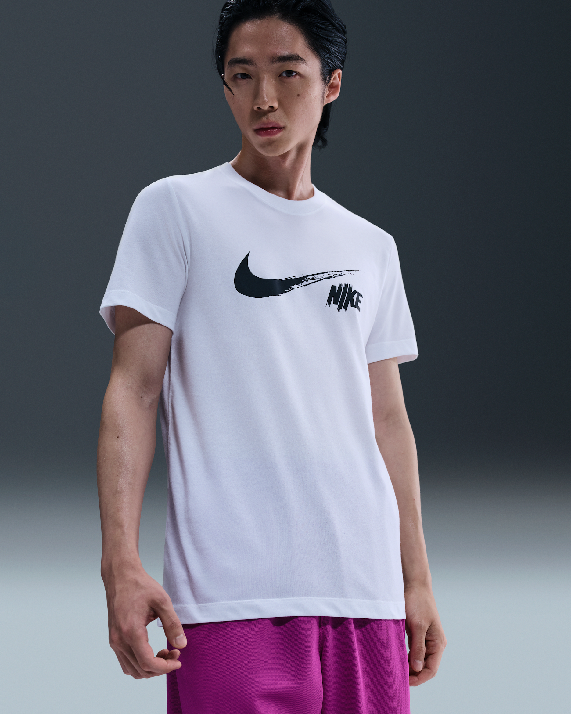 เสื้อยืดเทรนนิ่งผู้ชาย Dri-FIT Nike - ขาว