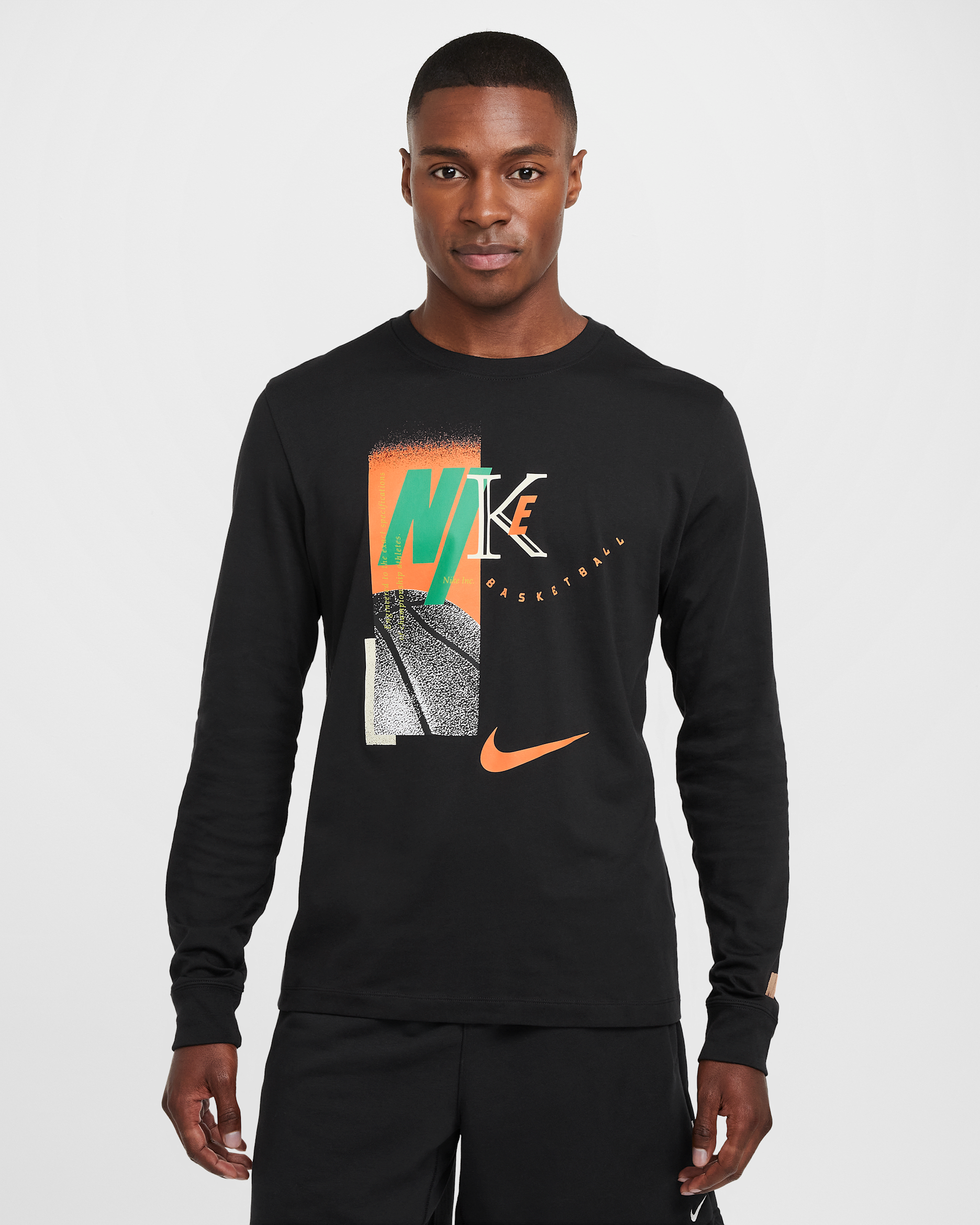 Nike Men's Long-Sleeve Basketball T-Shirt - Black