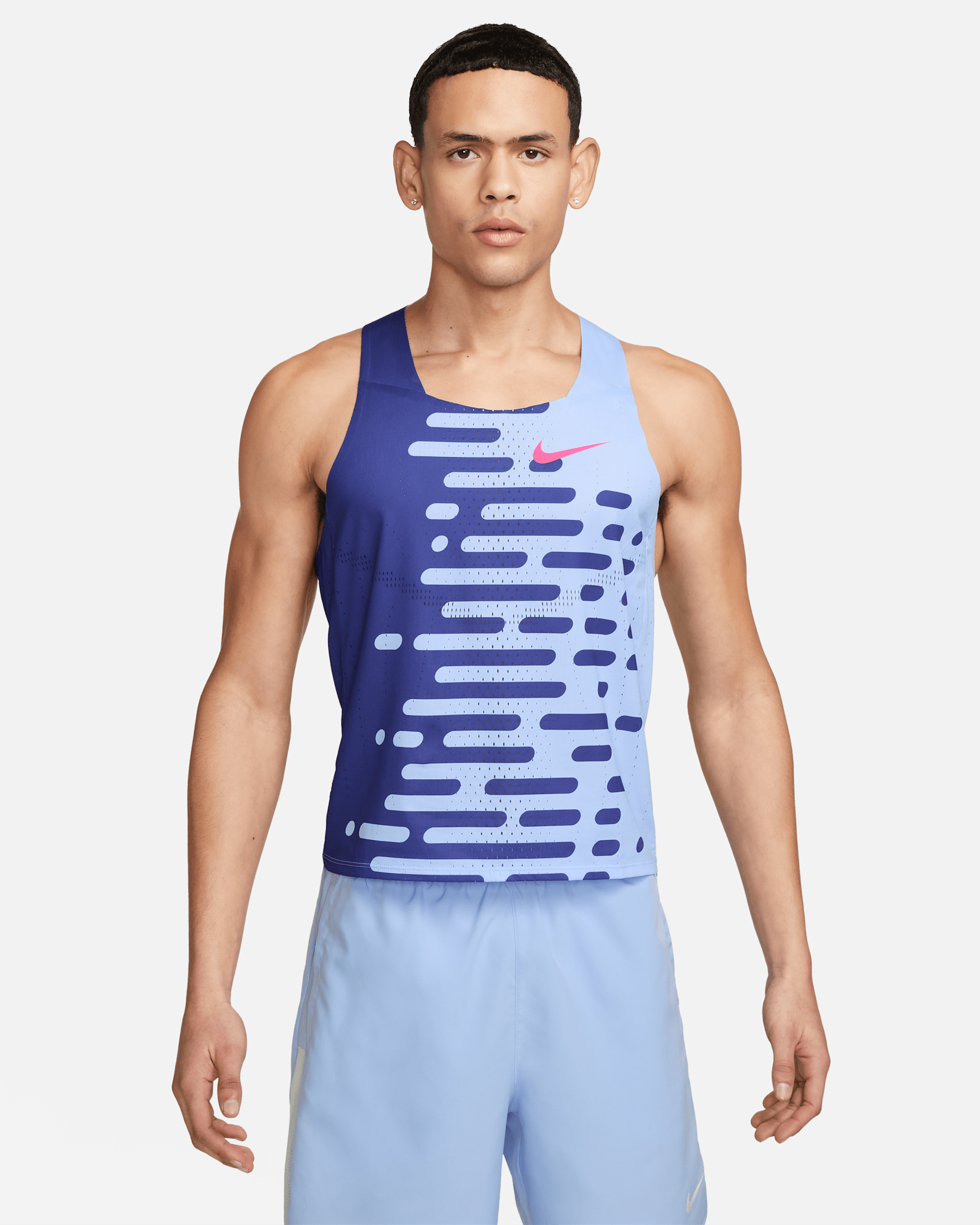 Nike AeroSwift Men's Running Vest - Deep Royal Blue/Royal Tint/Hyper Pink