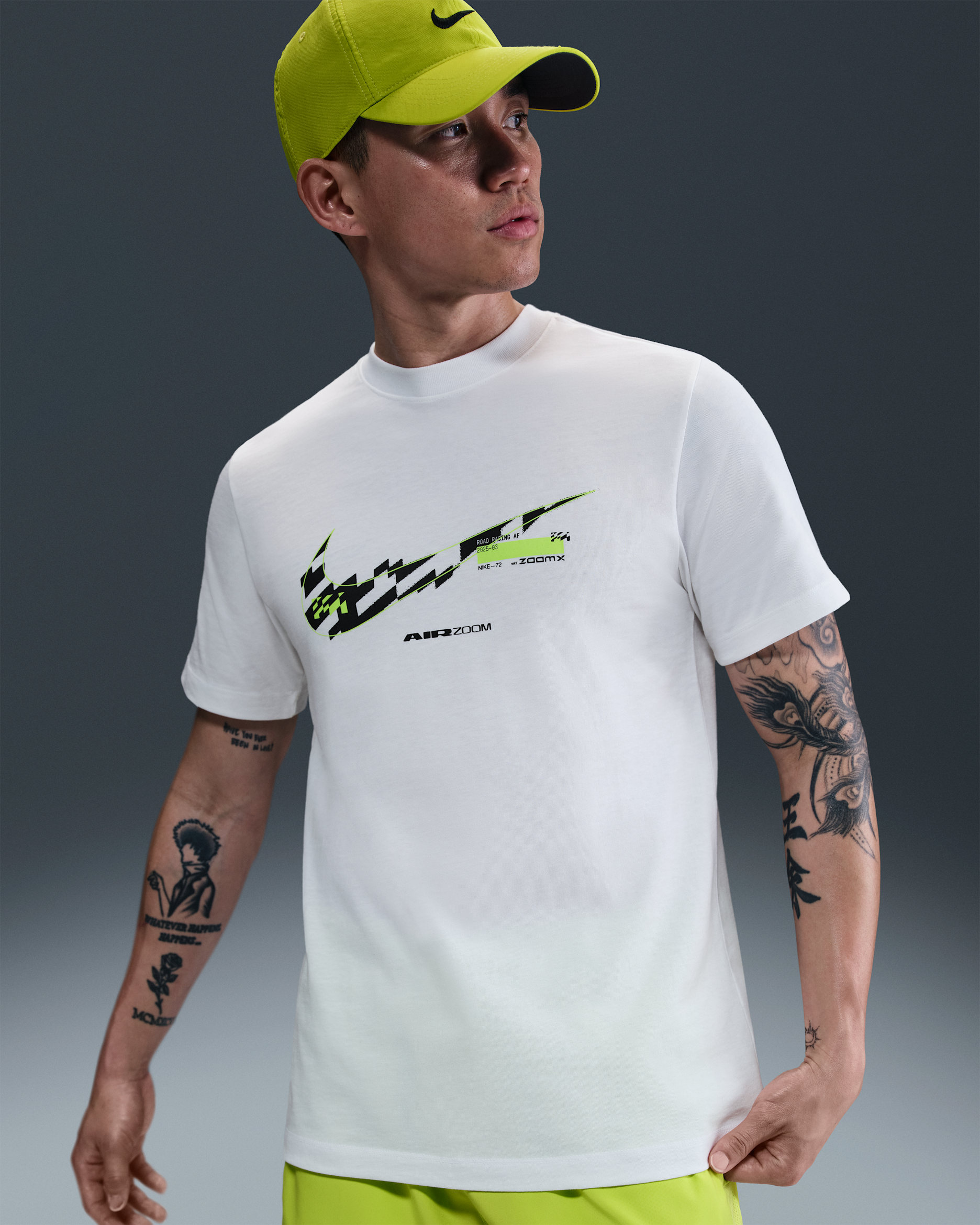 나이키 남성 러닝 티셔츠 - 화이트