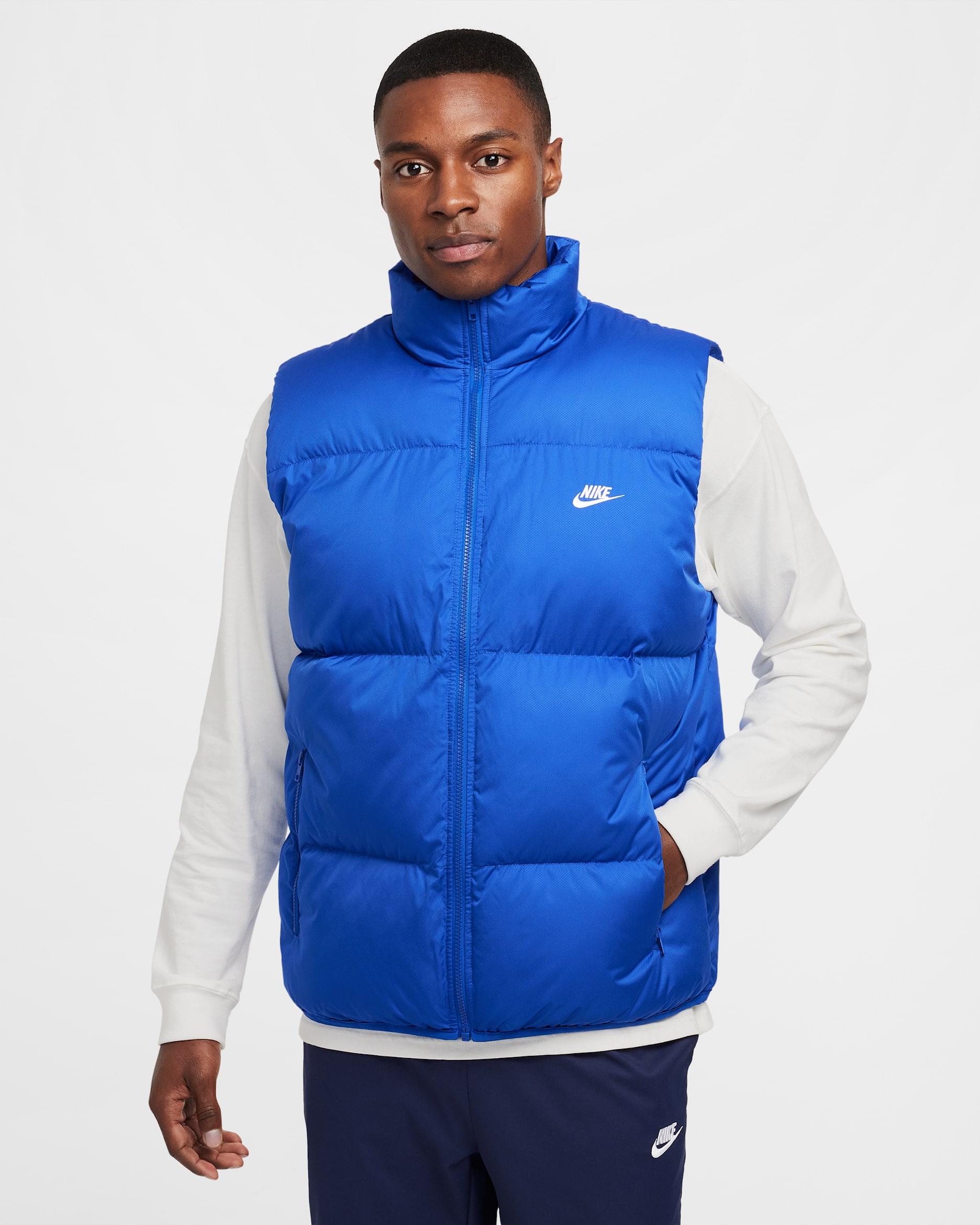 Nike Sportswear Club PrimaLoft® Men's Water-Repellent Puffer Vest - Game Royal/White