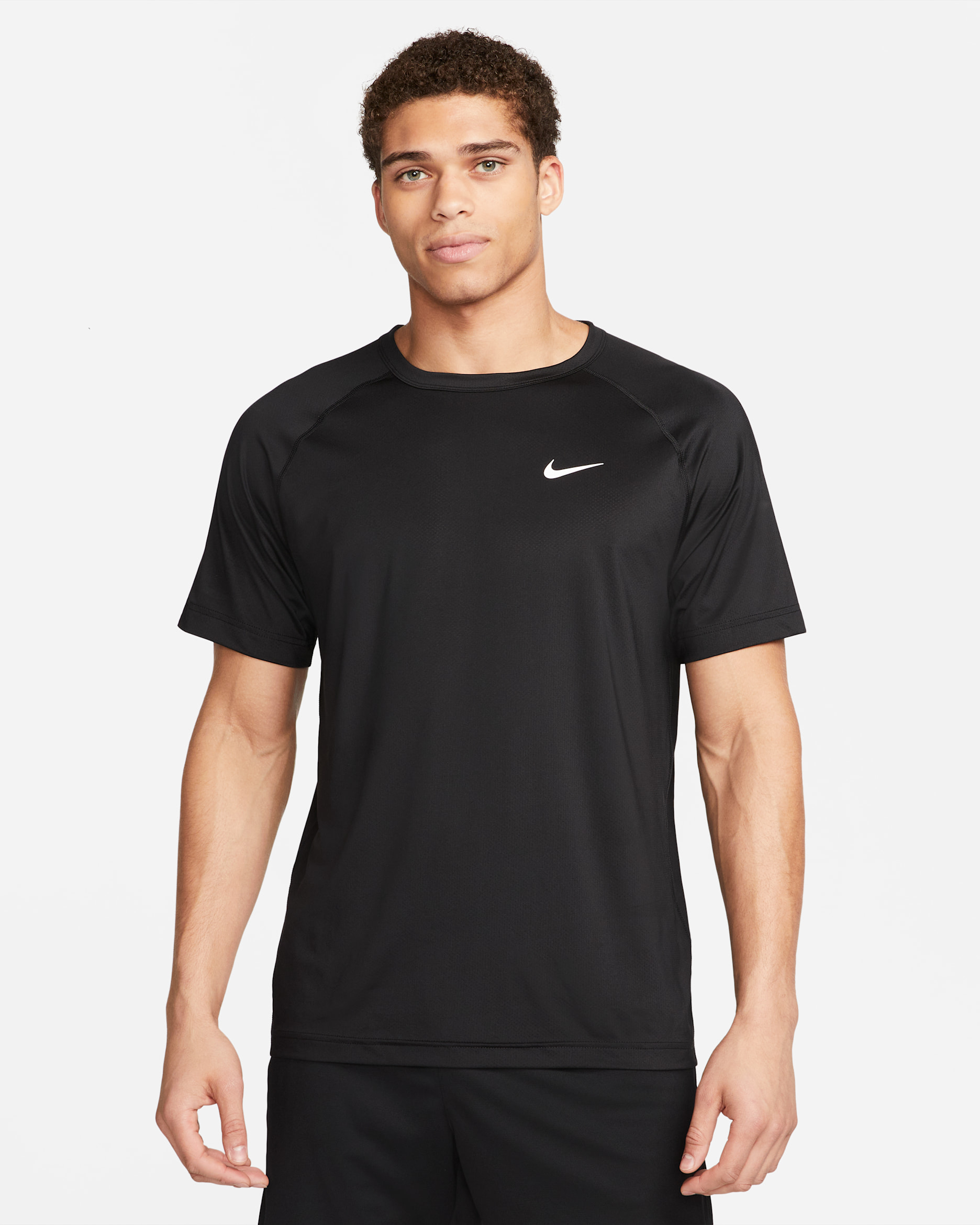 Haut de fitness à manches courtes Dri-FIT Nike Ready pour homme - Noir/Cool Grey/Blanc