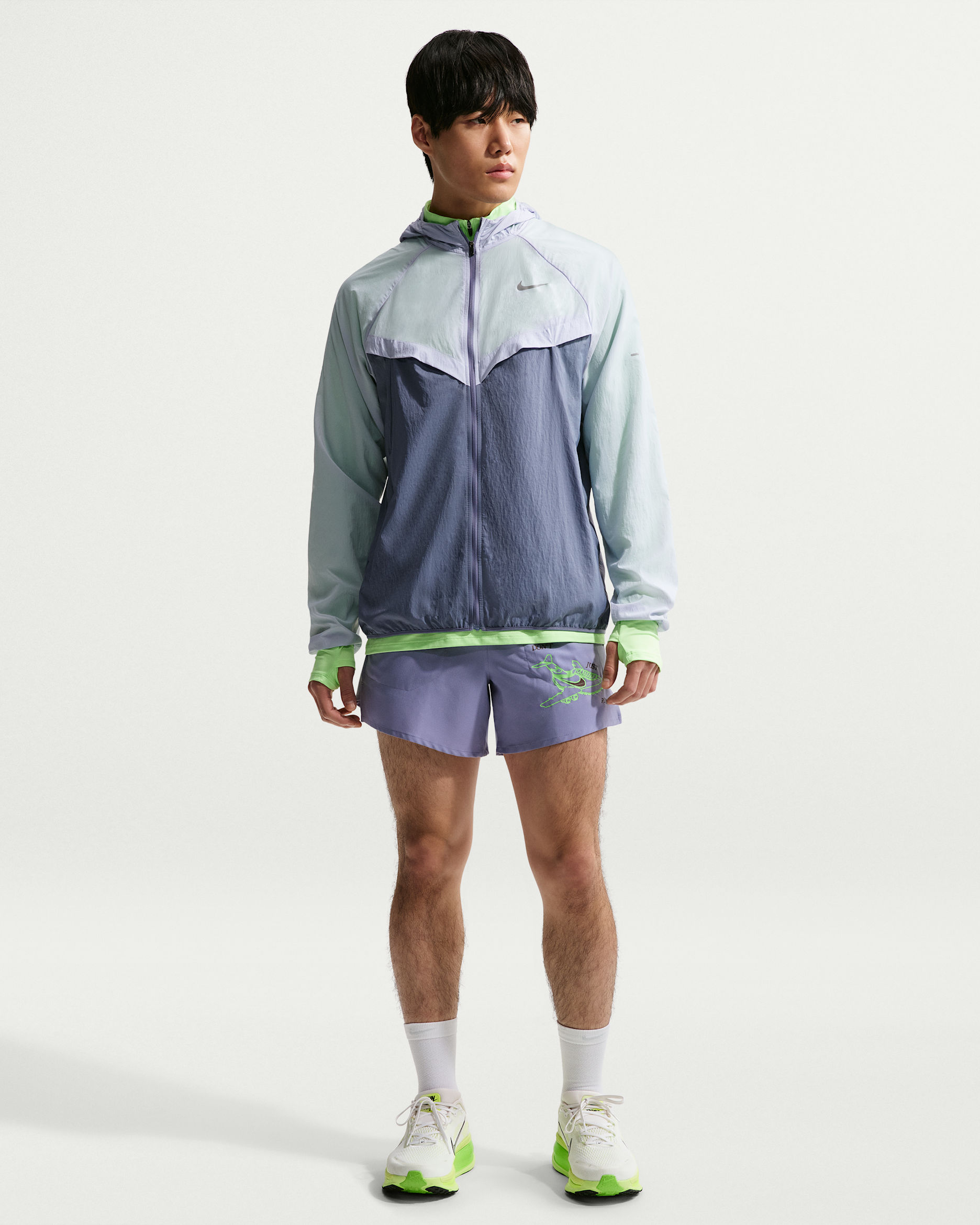 Nike Stride "Fly Nike" Men's Dri-FIT 12.5cm (approx.) Brief-Lined Running Shorts - Iron Purple/Black