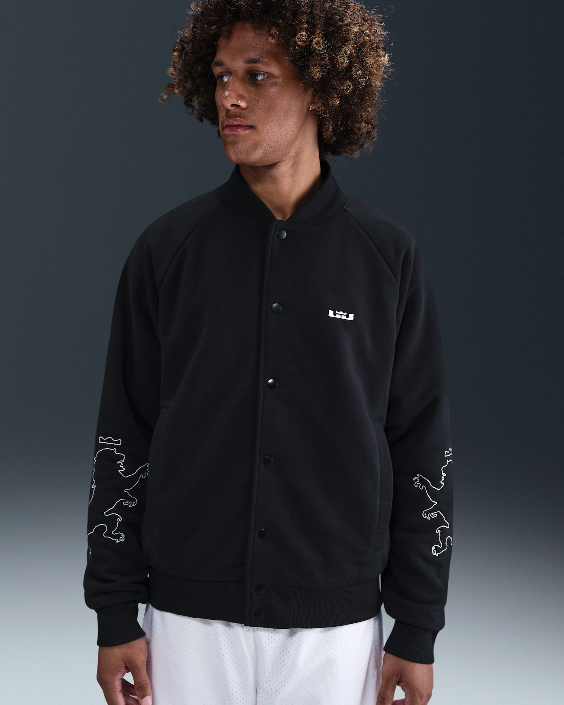 LeBron Standard Issue Men's Therma-FIT Filled Jacket - Black/Sail/Black