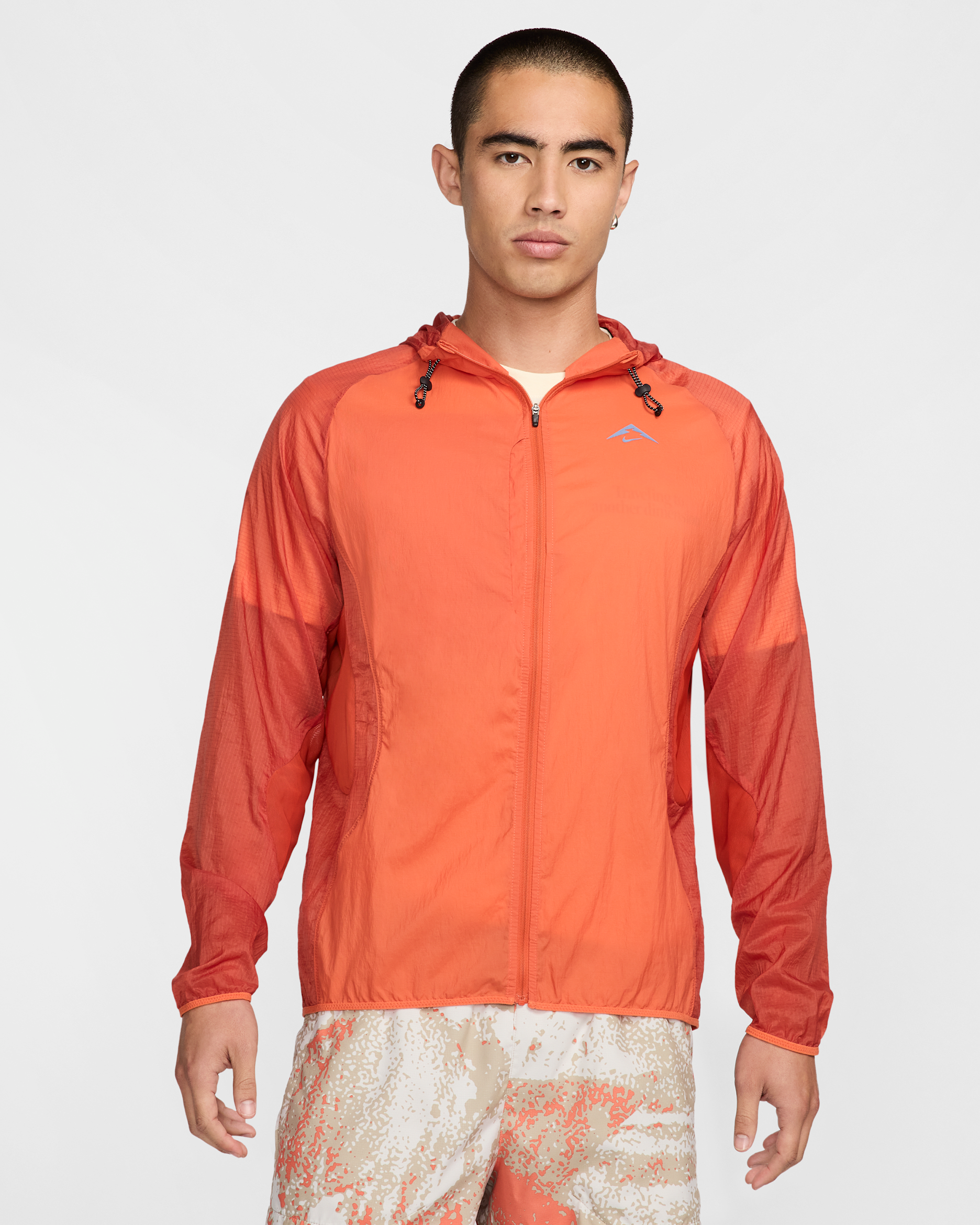 Nike Trail Aireez Men's Running Jacket - Vintage Coral/Dragon Red/Black