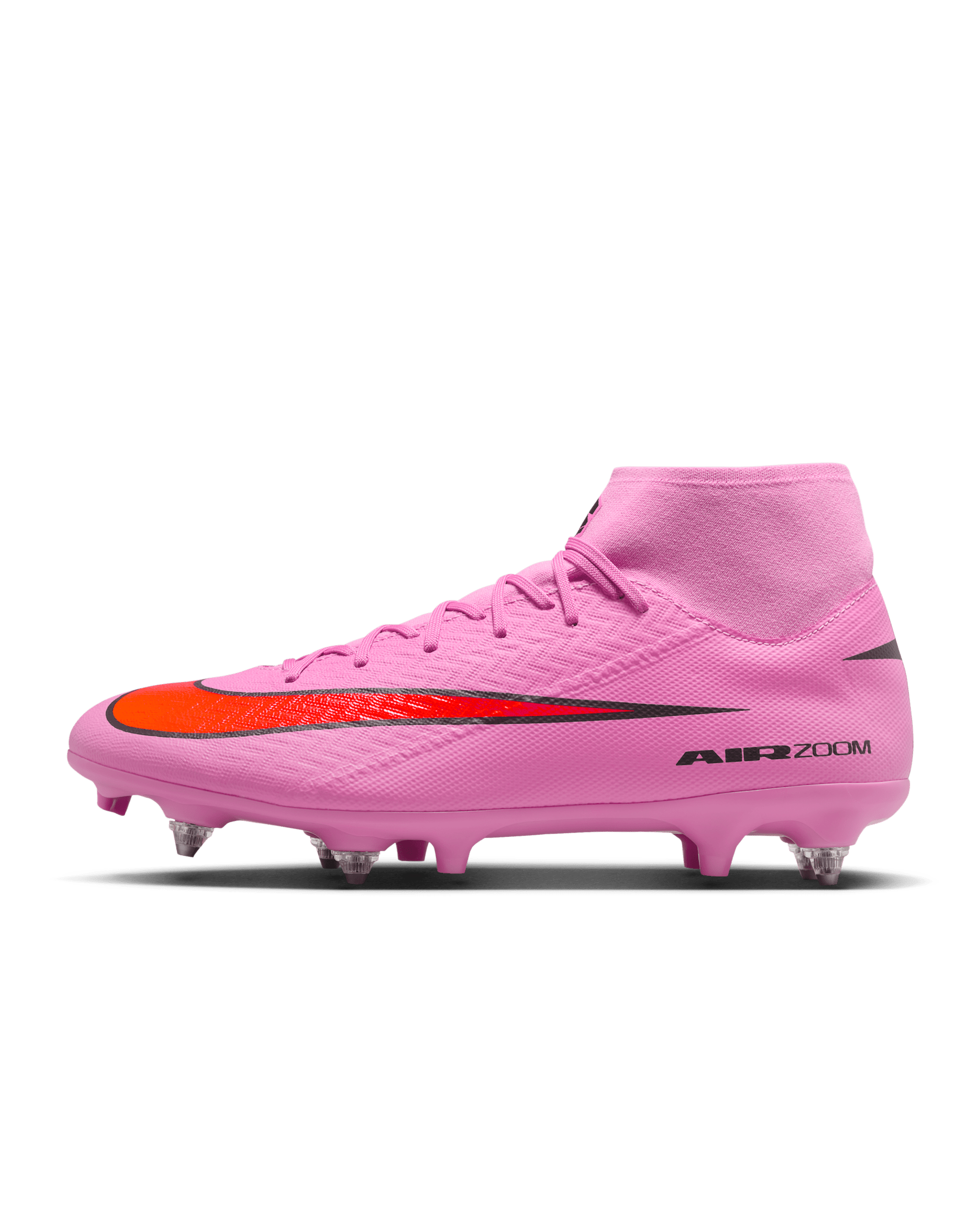 Nike Mercurial Superfly 10 Academy Soft-Ground High-Top Football Boot - Magic Flamingo/Total Crimson/Black