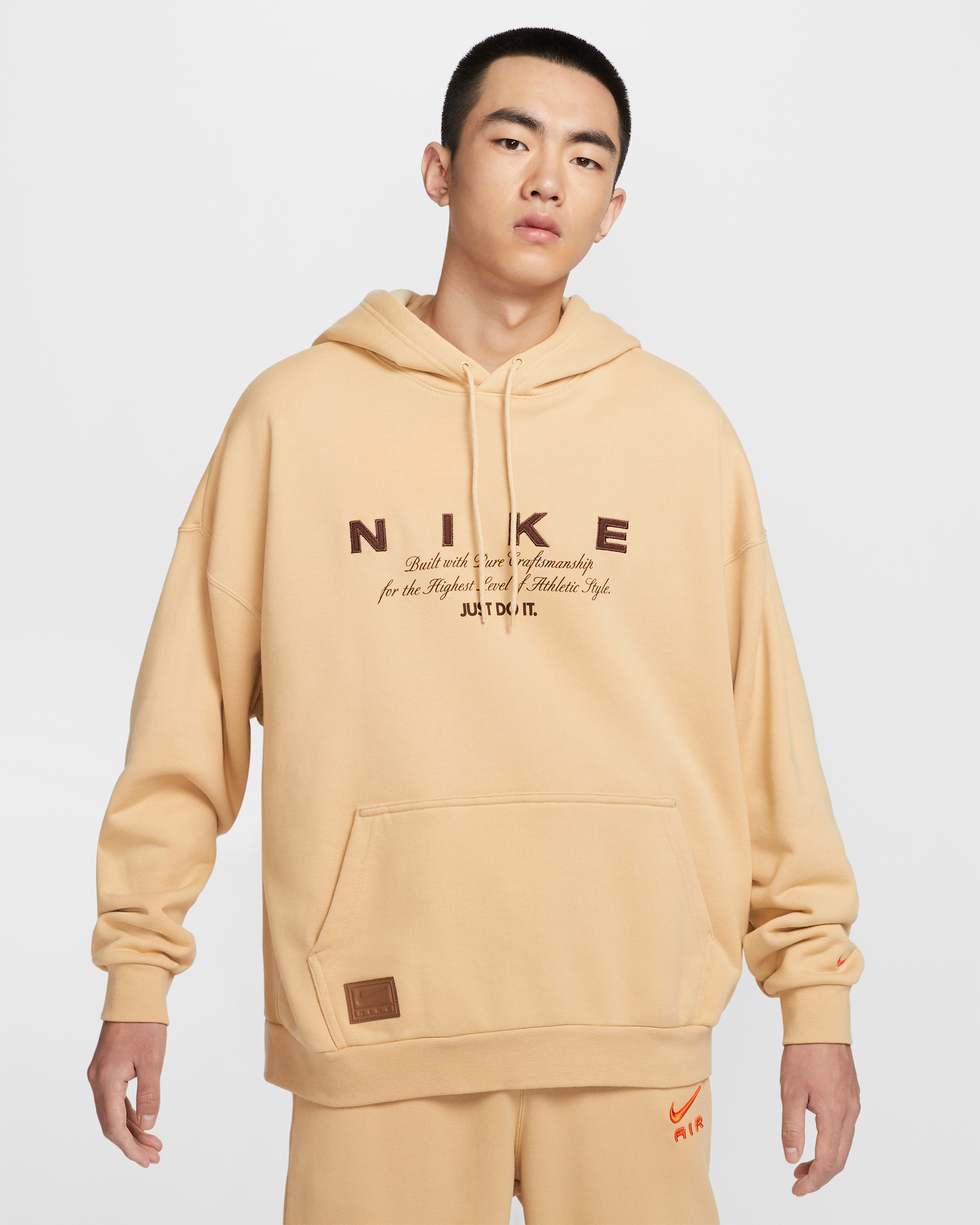 Nike Club Men's Oversized Pullover Hoodie - Sesame