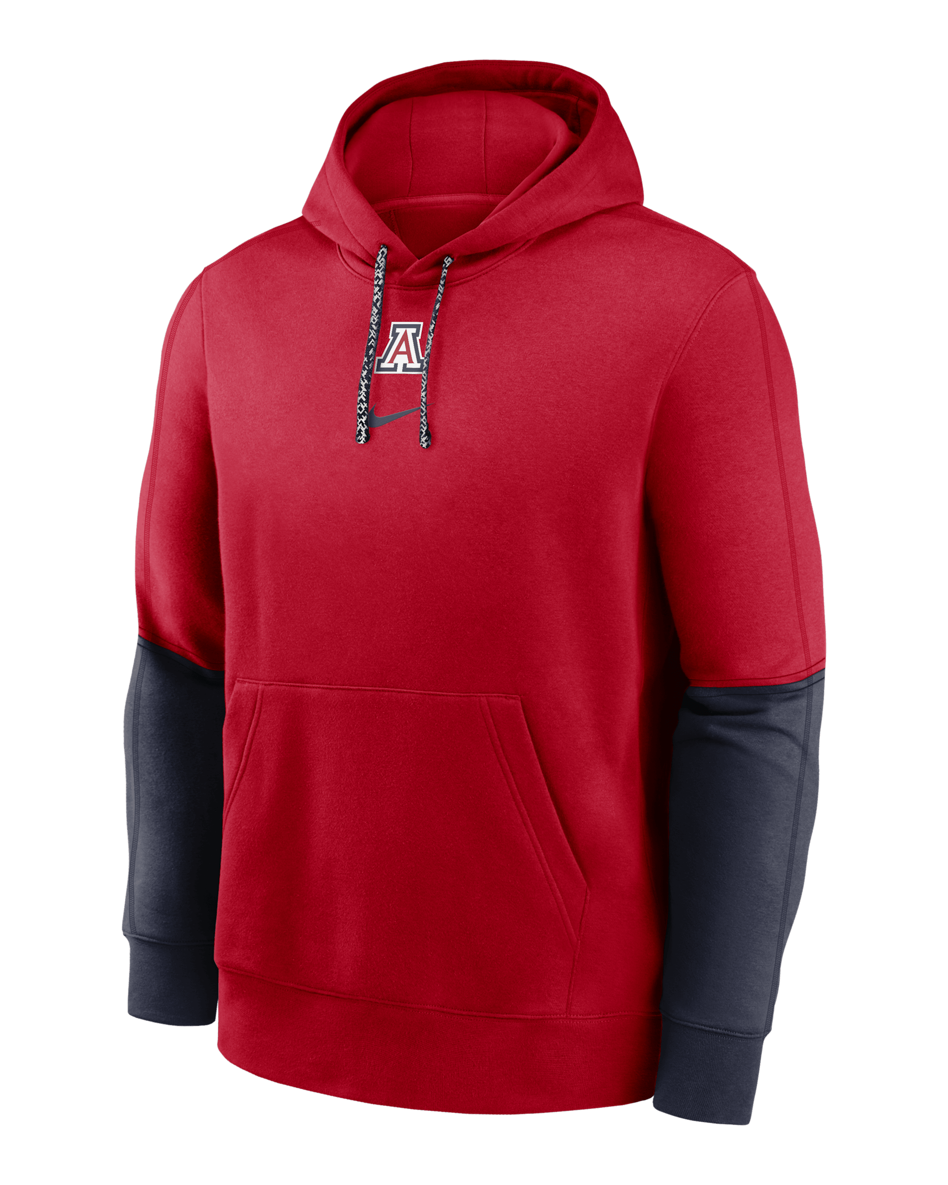 Arizona Wildcats Sideline Team Issue Club Men's Nike College Pullover Hoodie - Red