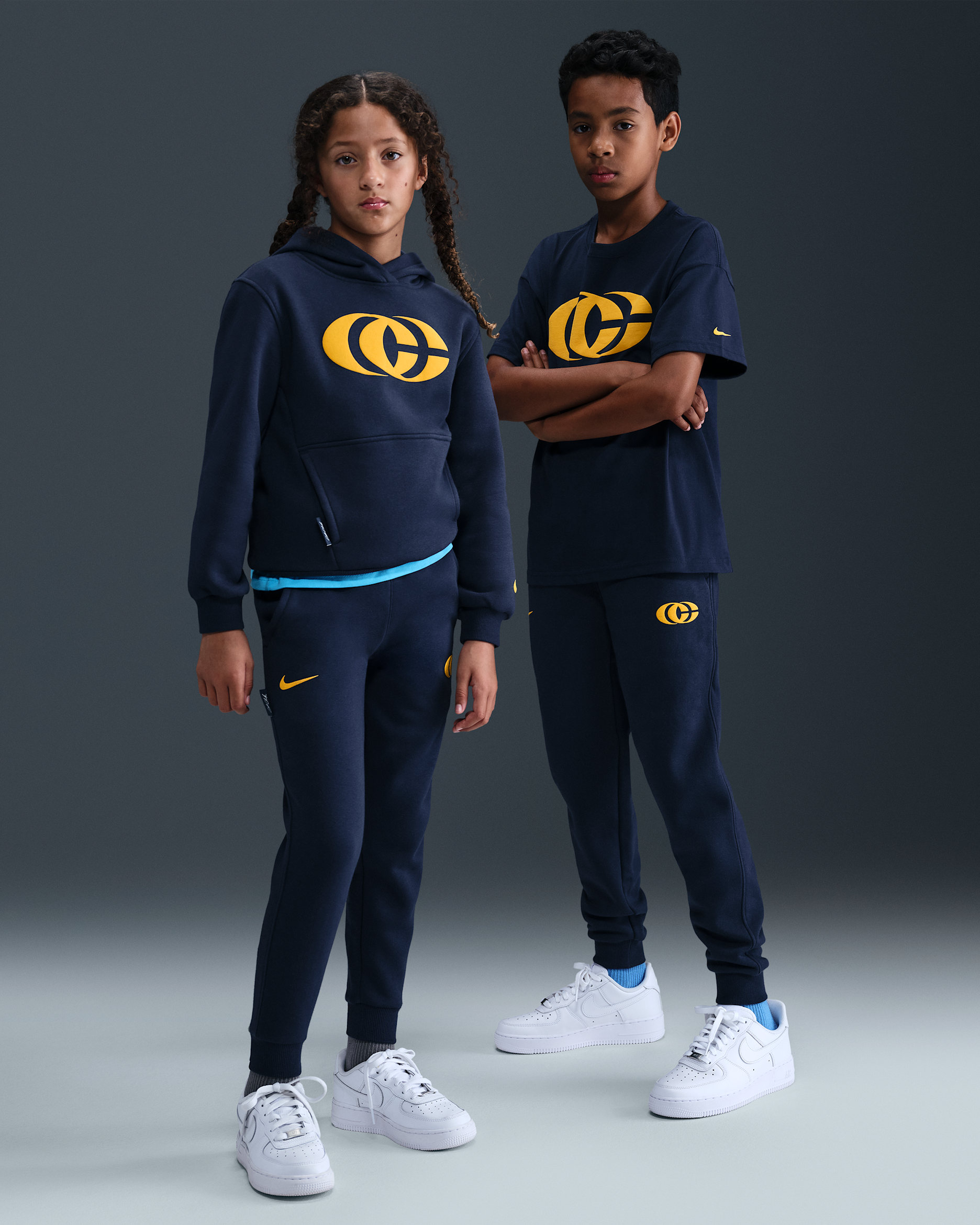 Caitlin Clark Big Kids' Fleece Pant - Midnight Navy/Amarillo/Amarillo