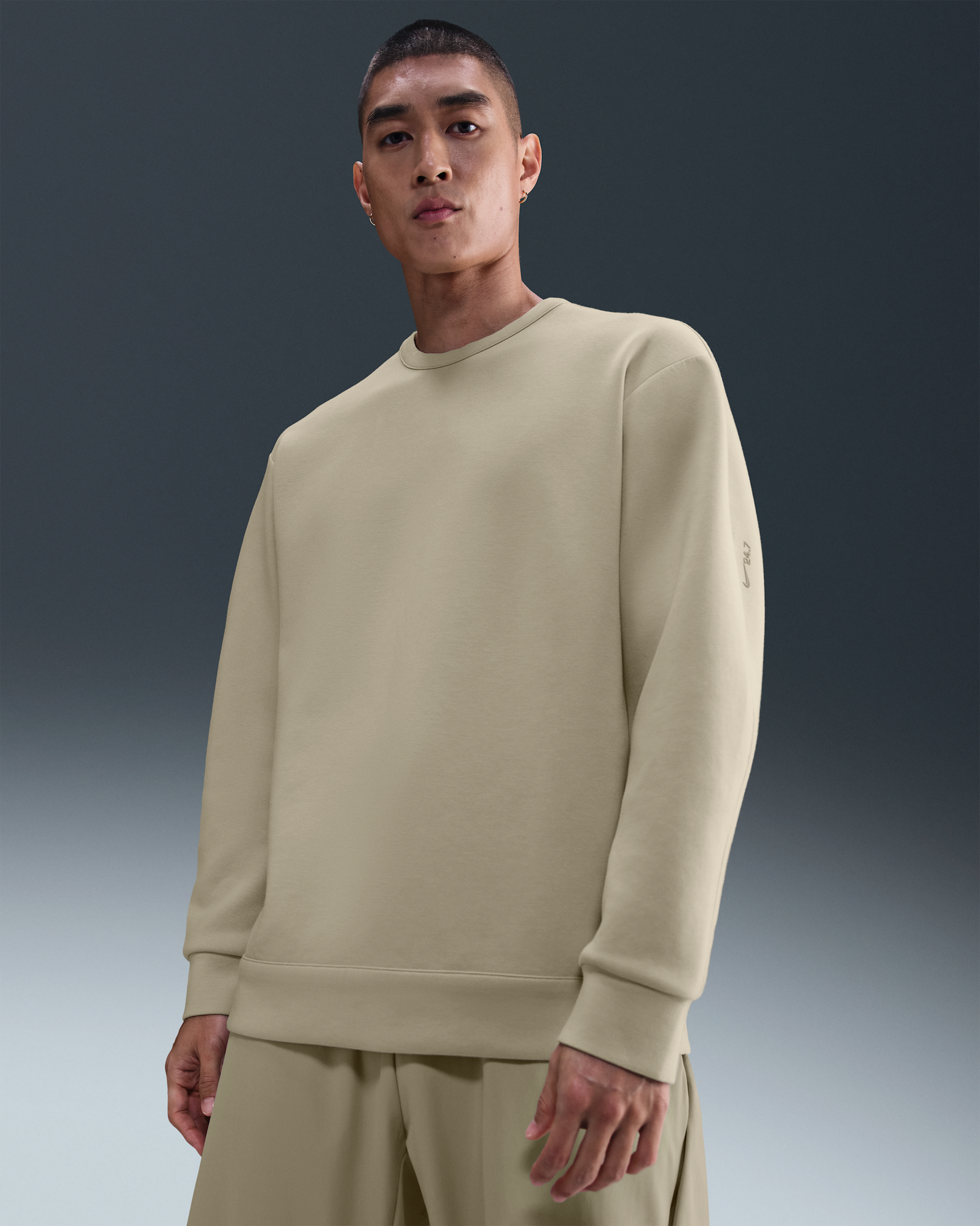 Nike 24.7 ImpossiblySoft Men's Dri-FIT Crew - Desert Khaki/Khaki