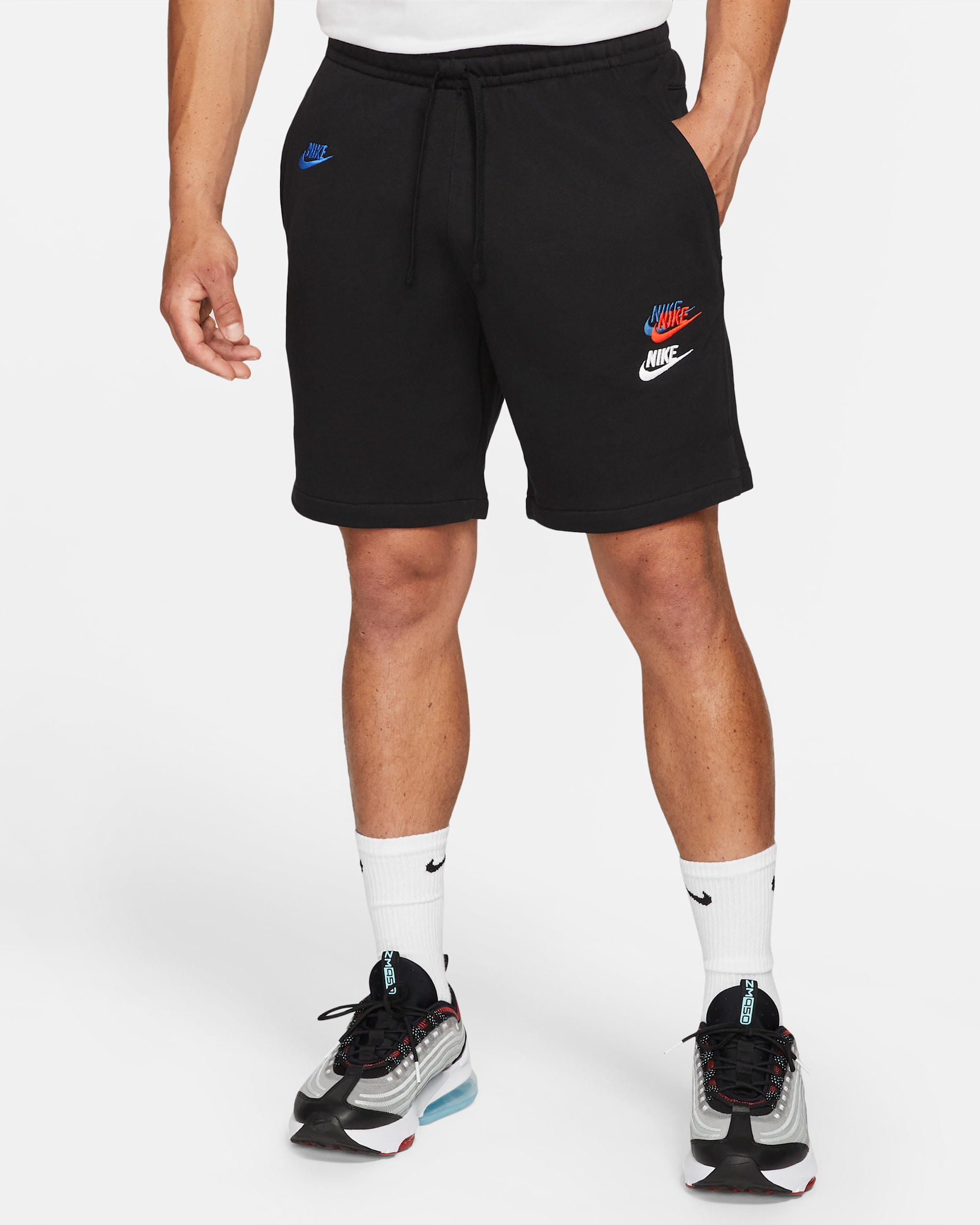 Shorts de French Terry para hombre Nike Sportswear Essentials+ - Negro/Negro