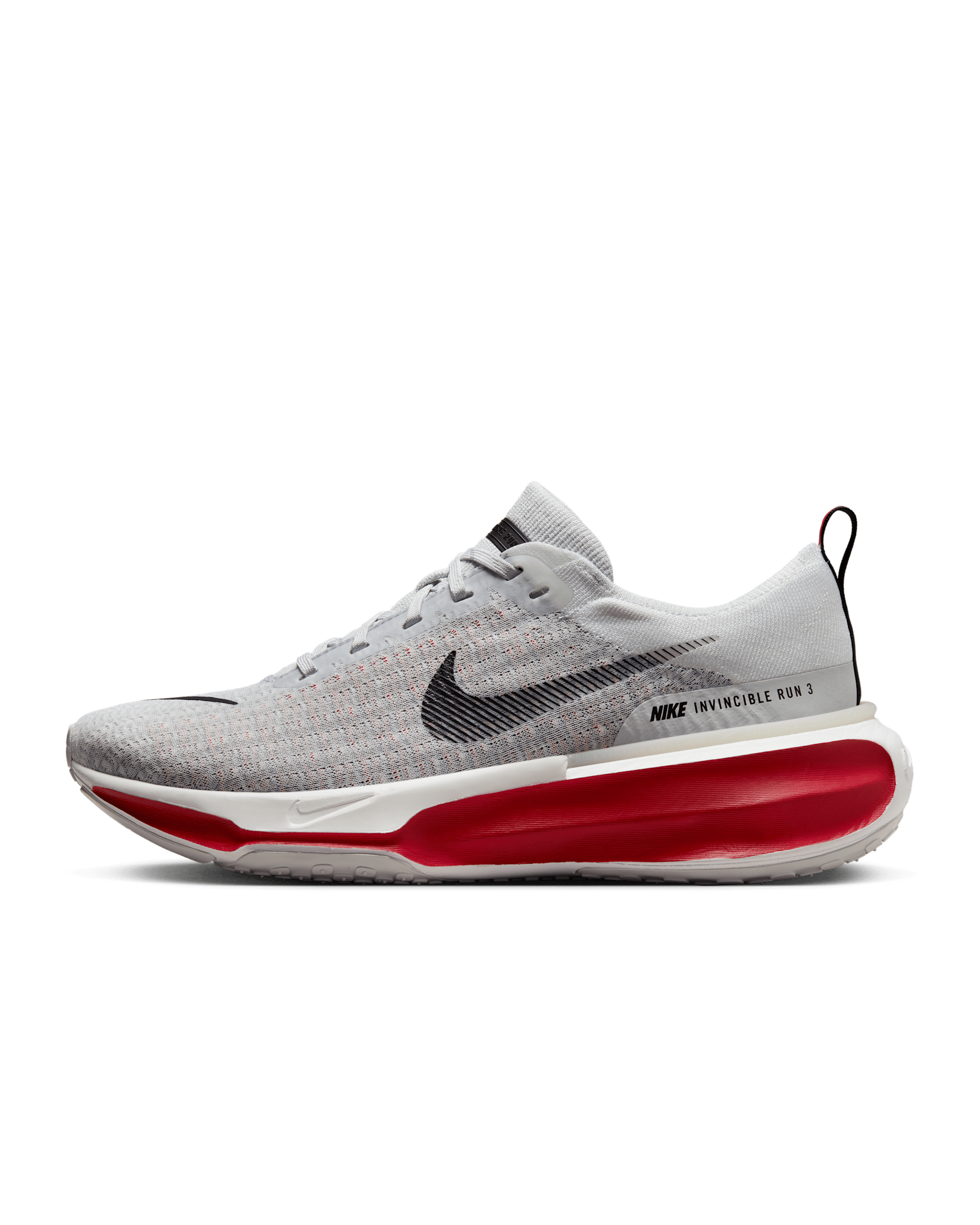 Nike Invincible 3 Men's Road Running Shoes - White/Fire Red/Cement Grey/Black
