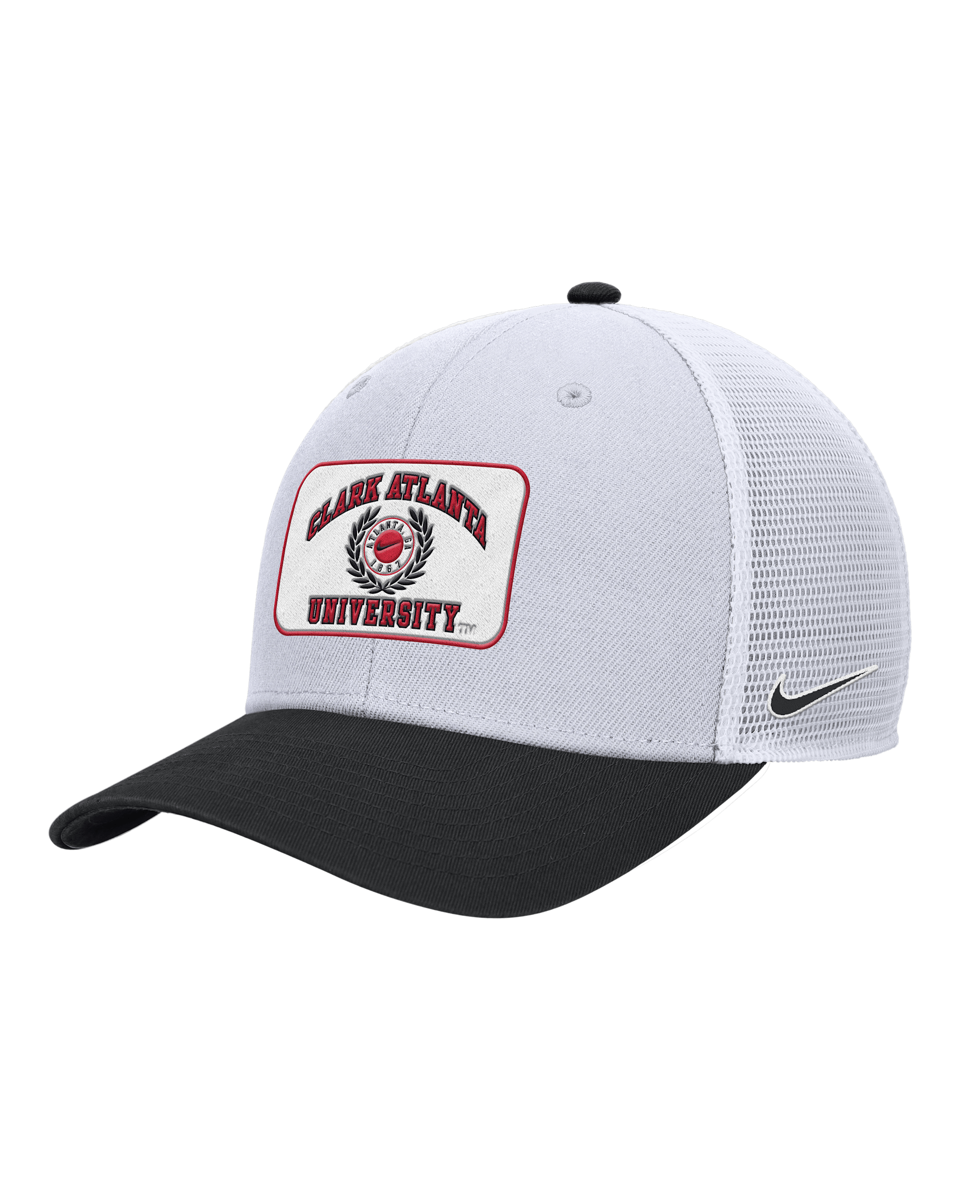 Gorra de rejilla universitaria Nike Clark Atlanta Rise - Blanco