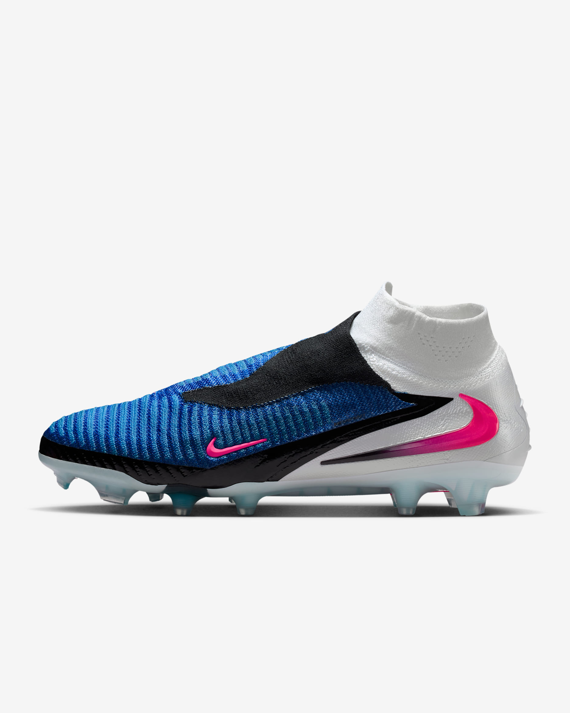Nike Phantom 6 High Elite voetbalschoenen (stevige ondergrond) - Racer Blue/Wit/Pink Blast