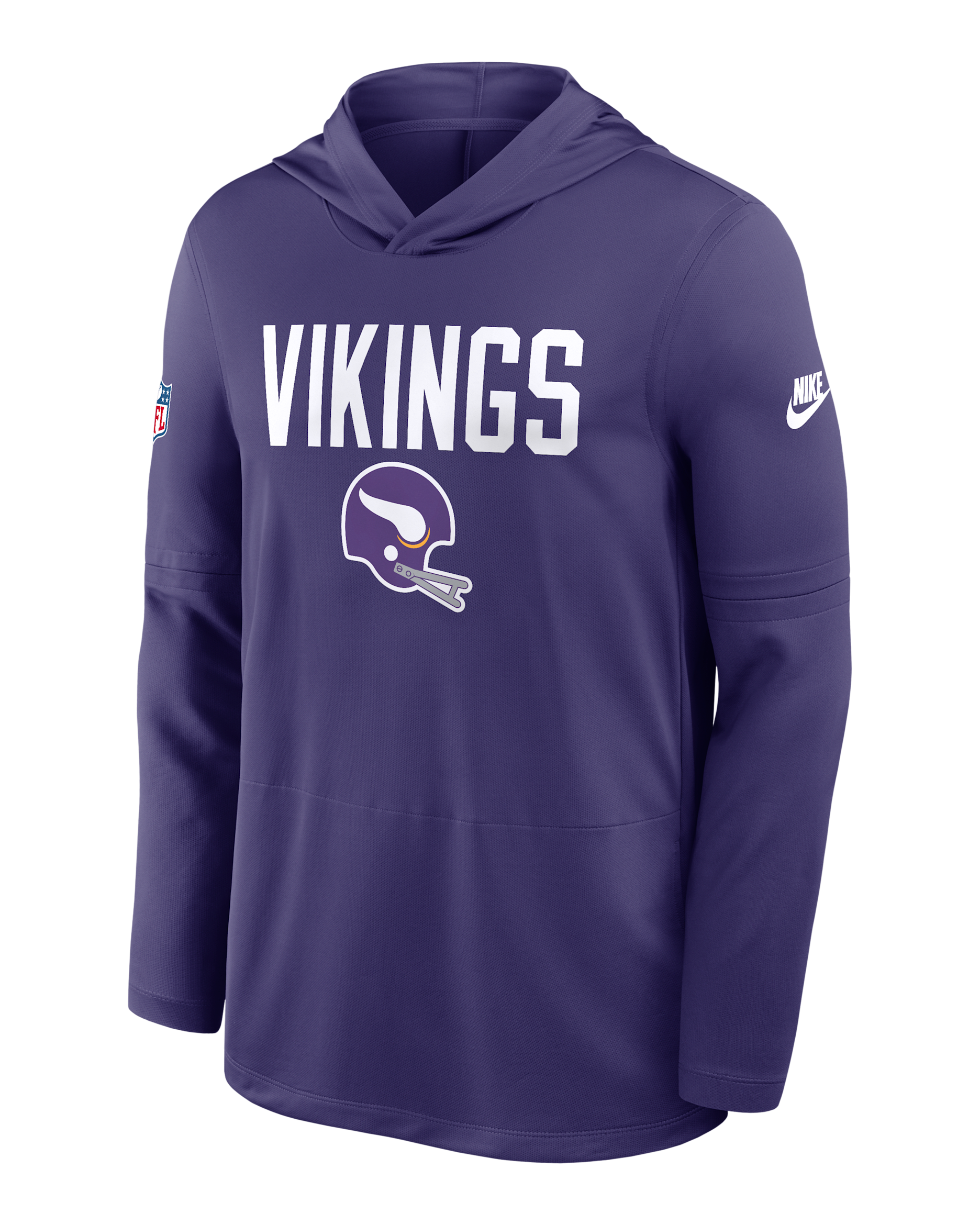 Minnesota Vikings Pass Accuracy Men's Nike Dri-FIT NFL Long-Sleeve Hooded Top - Purple
