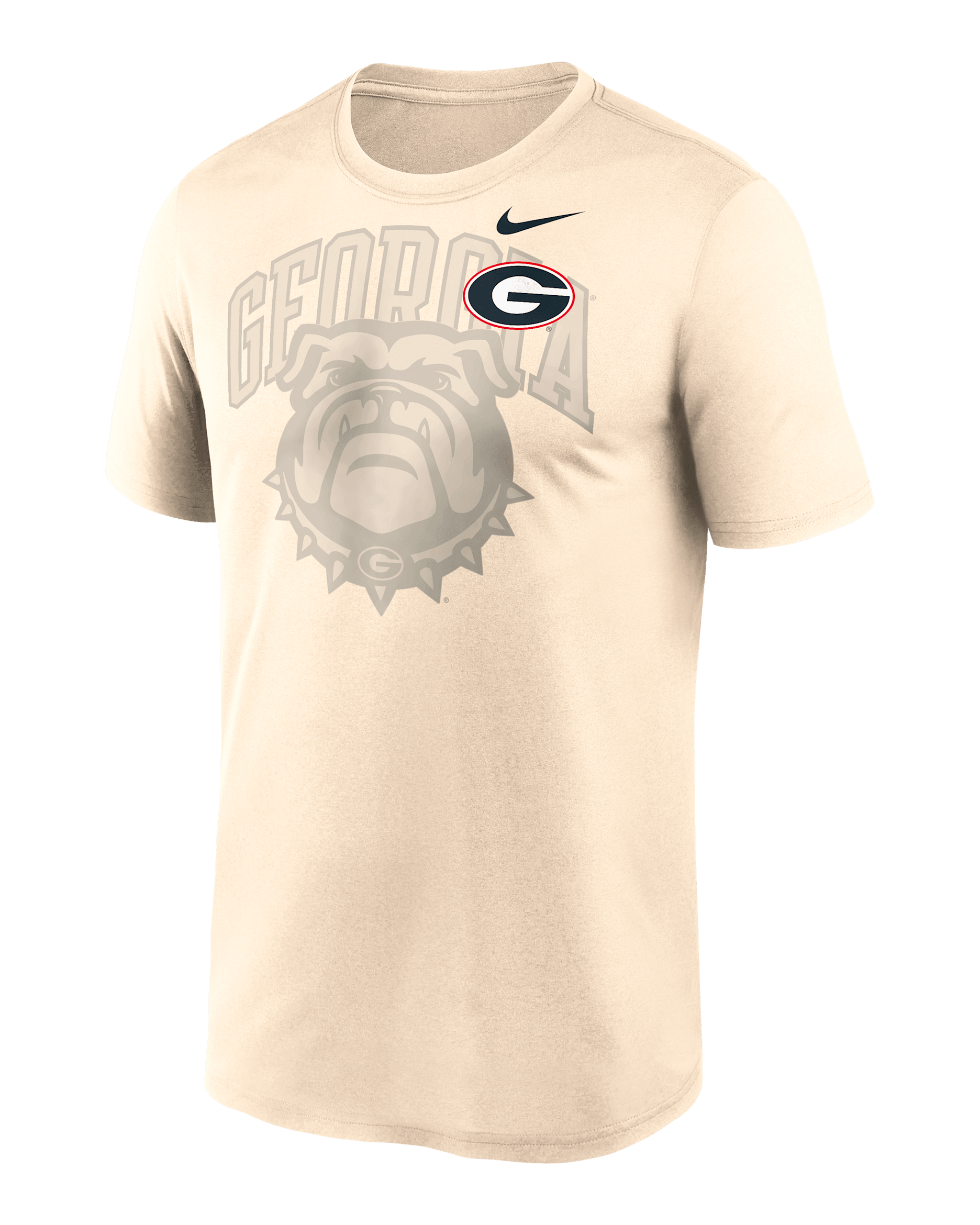 Georgia Campus Legend Shadow Logo Men's Nike Dri-FIT College T-Shirt - Natural