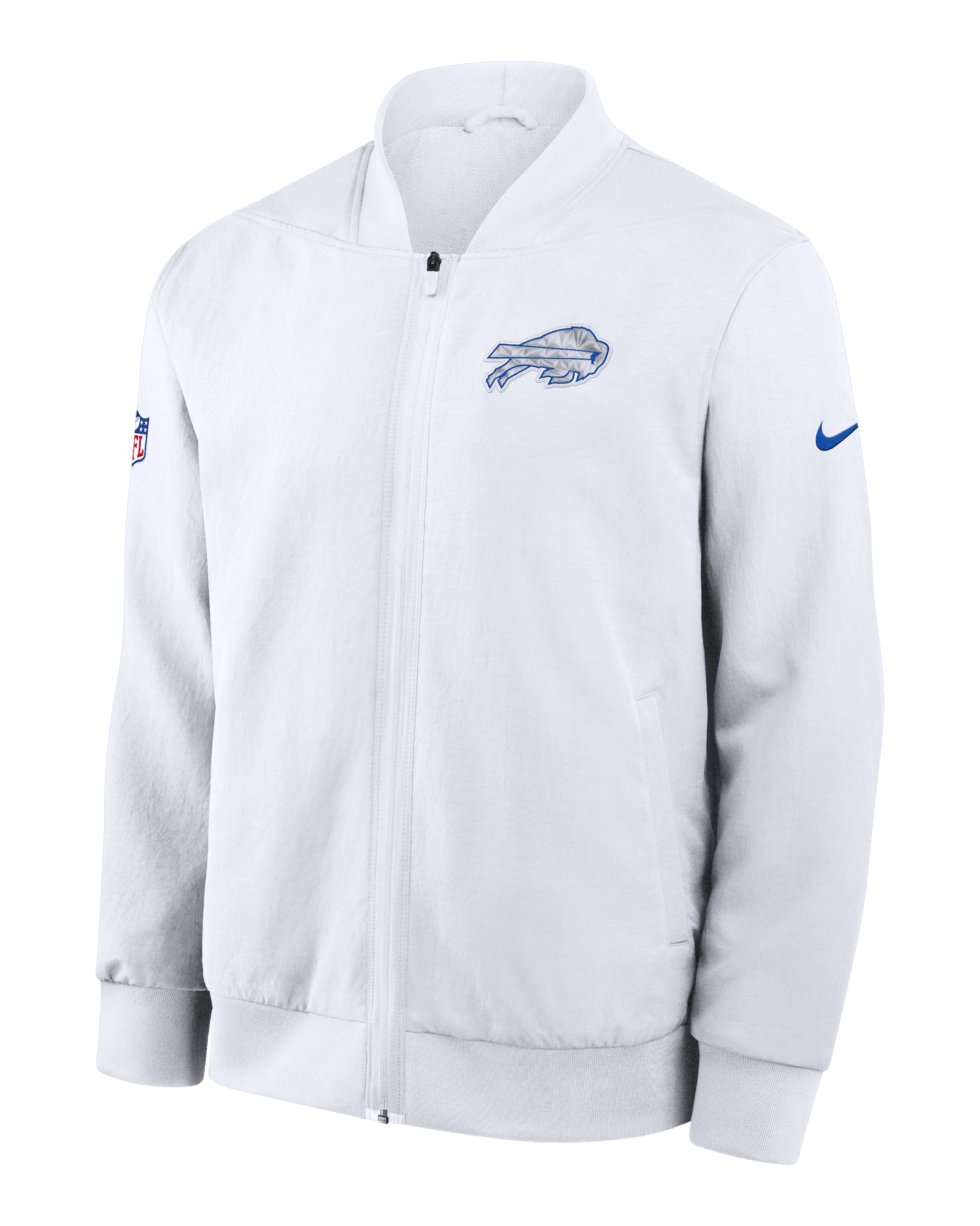 Buffalo Bills Rivalries Collection Sideline Men's Nike NFL Full-Zip Bomber Jacket - White