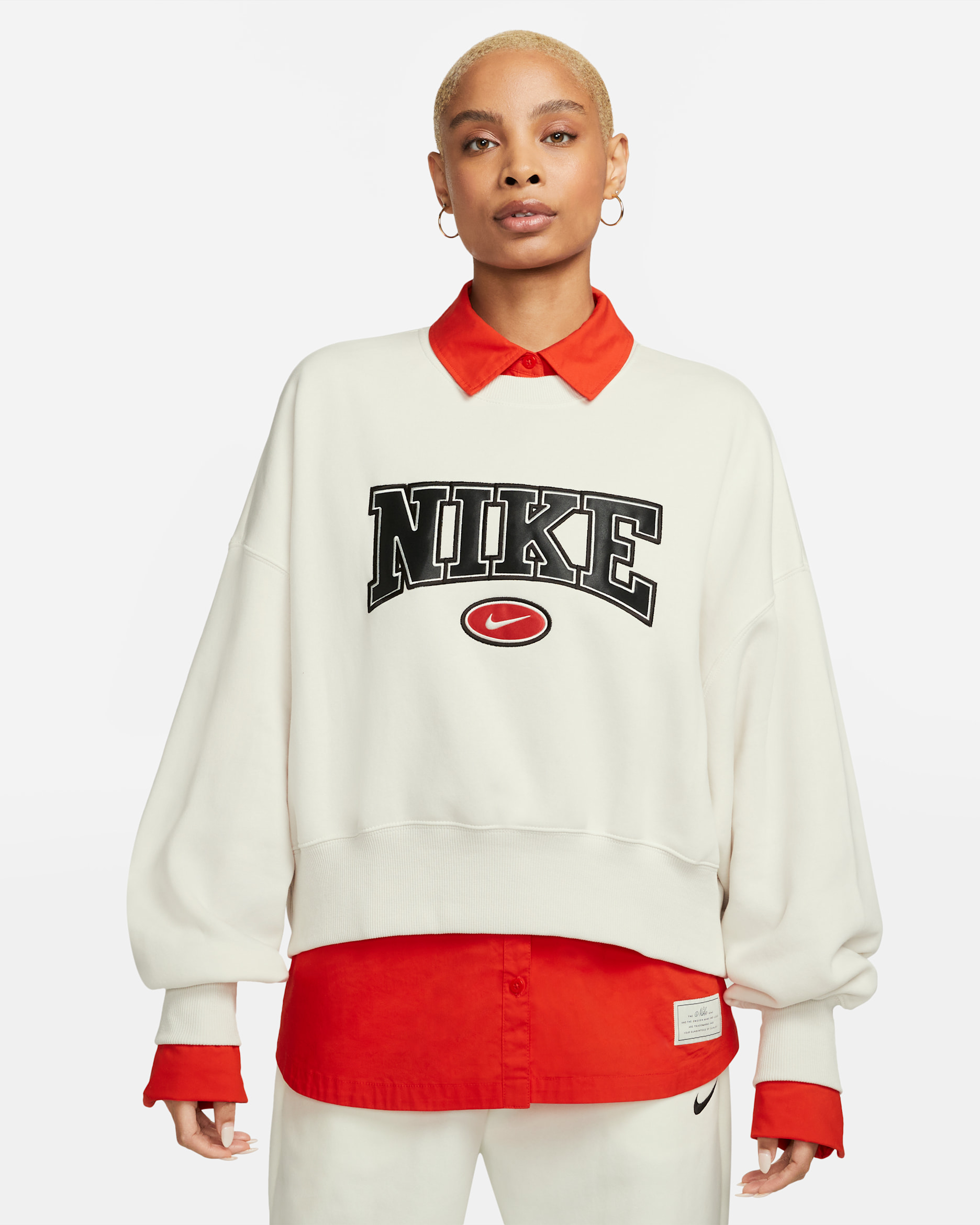 Sudadera de cuello redondo over-oversized de tejido Phoenix Fleece para mujer Nike Sportswear City Edition - Fantasma
