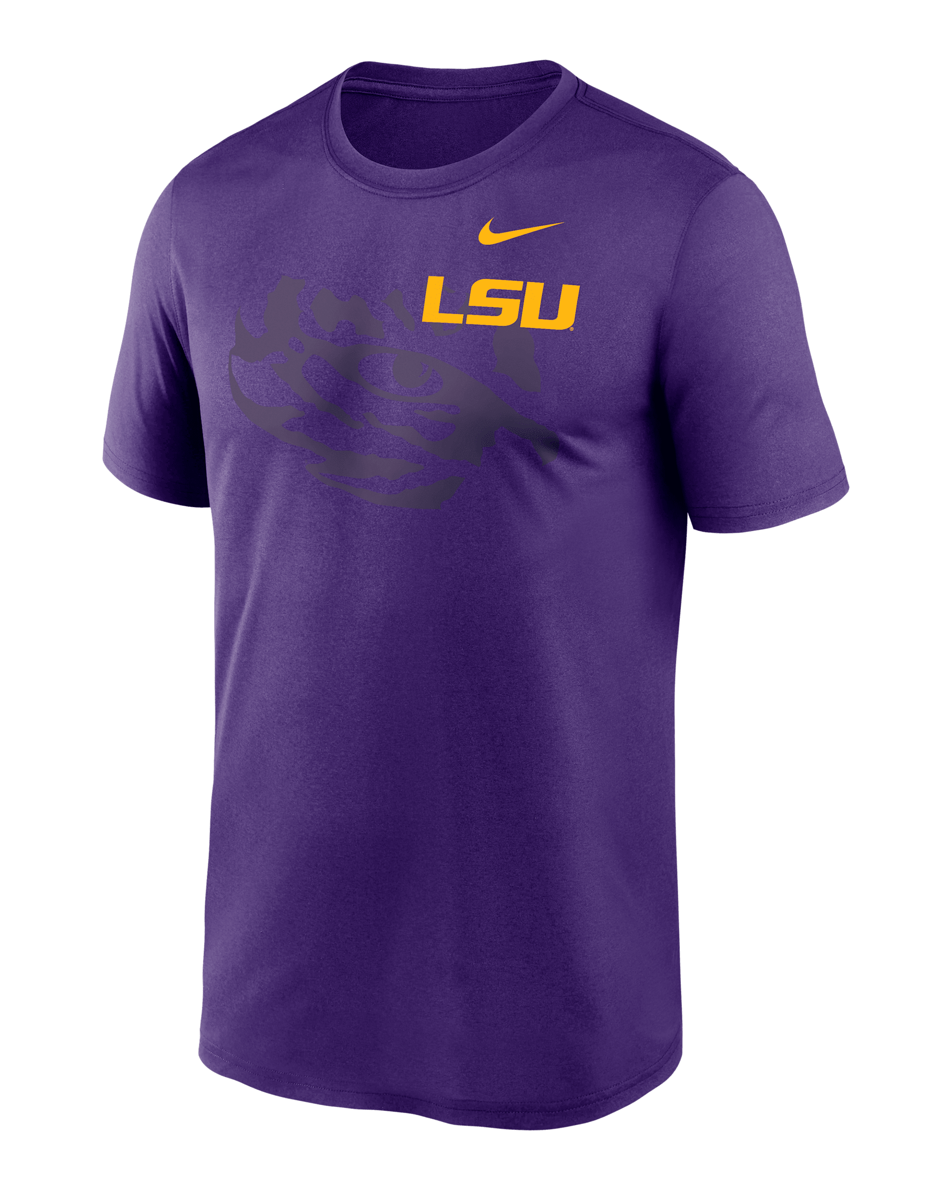 LSU Campus Legend Shadow Logo Men's Nike Dri-FIT College T-Shirt - Purple