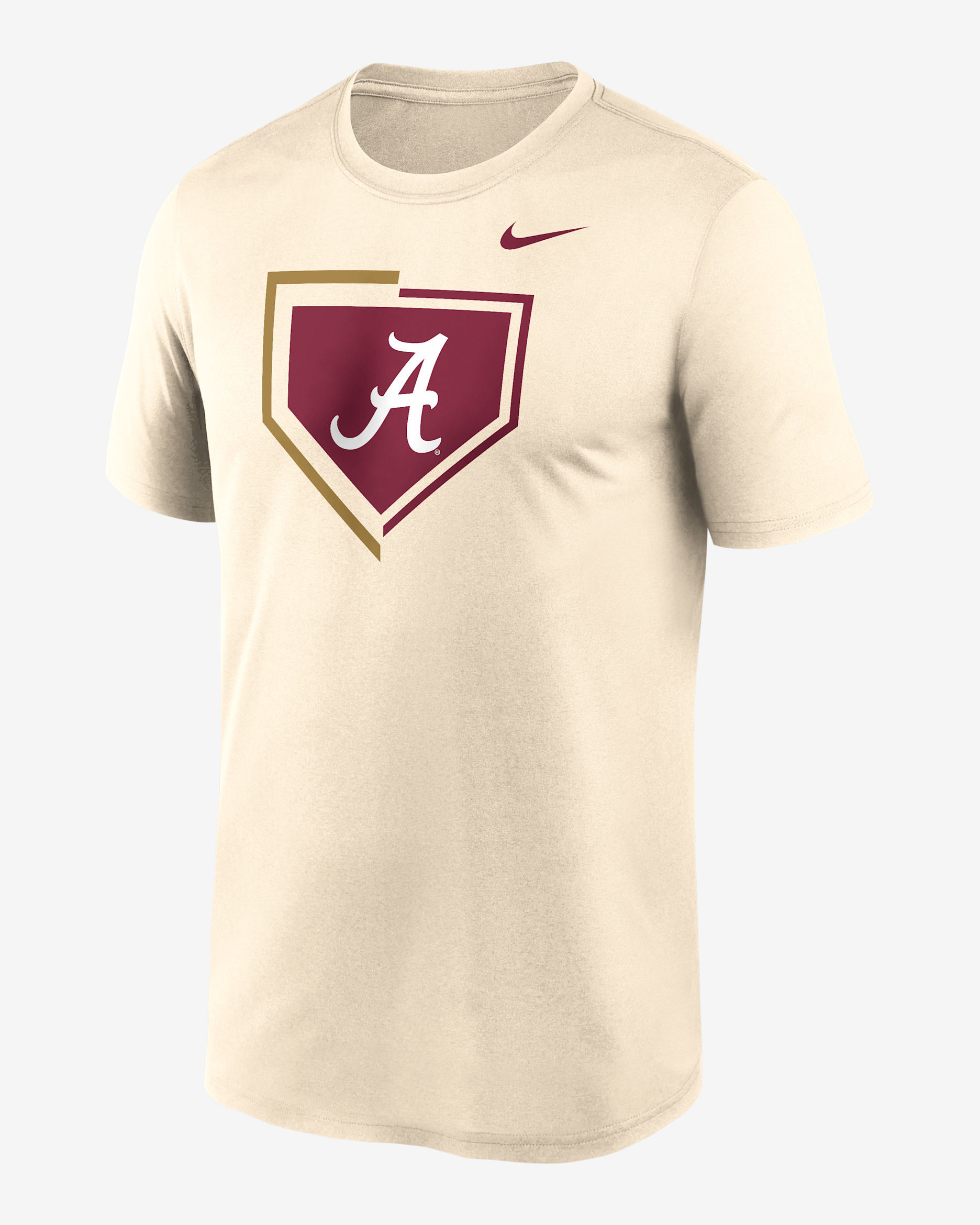 Playera universitaria Nike Dri-FIT para hombre Alabama Primetime Baseball Icon Legend - Natural/Carmesí team