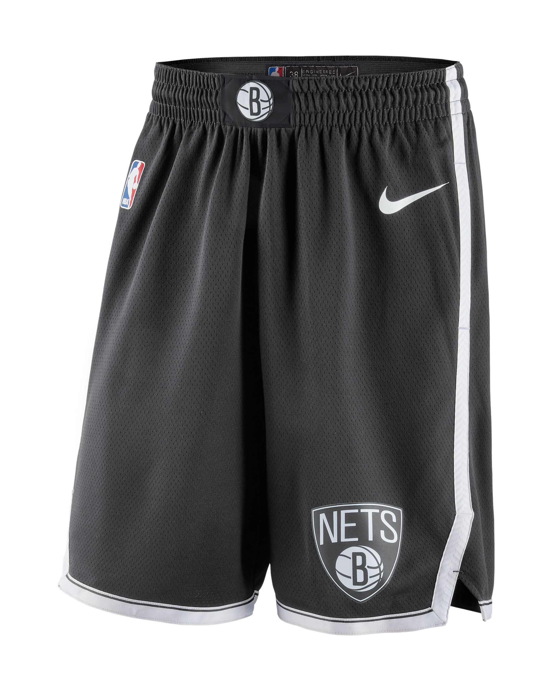 Brooklyn Nets Icon Edition Men's Nike NBA Swingman Shorts - Black/White