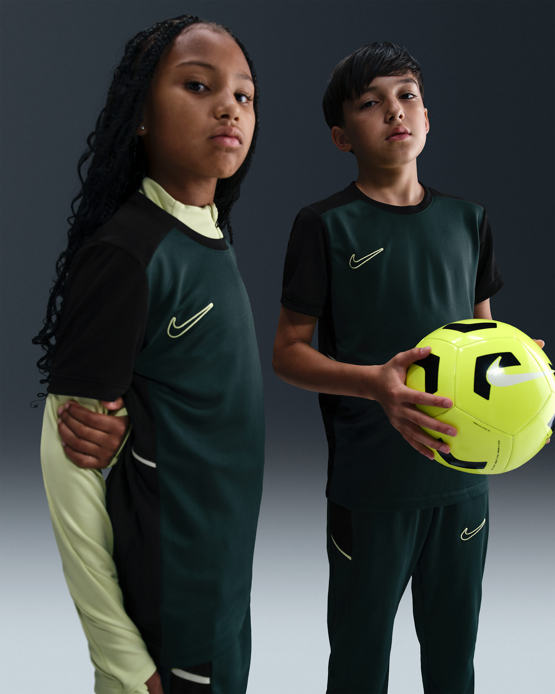 Nike Academy Samarreta de futbol Dri-FIT - Nen/a - Seaweed/Negre/Limelight/Limelight