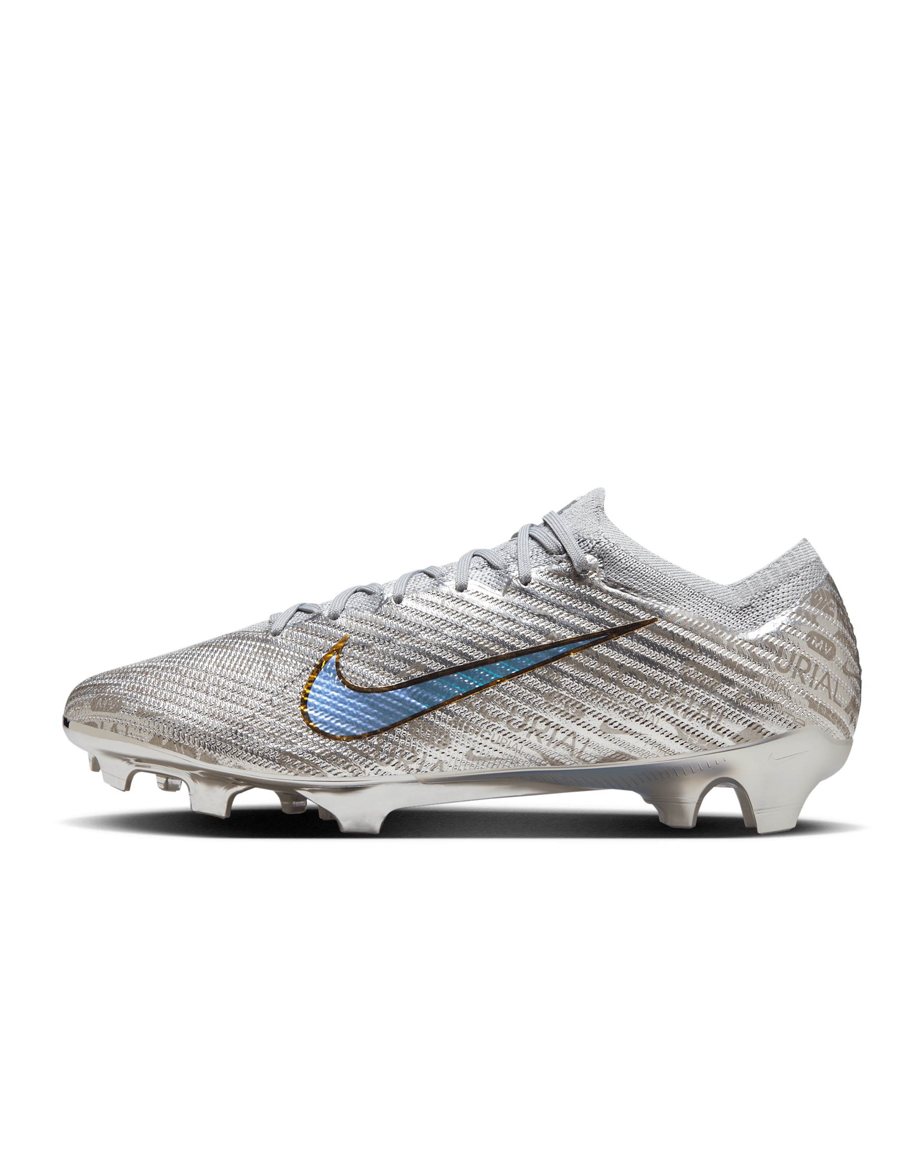 Nike Zoom Mercurial Vapor 15 Elite XXV SE FG 天然偏硬草地足球釘鞋 - Metallic Silver/Wolf Grey/Pure Platinum/黑色