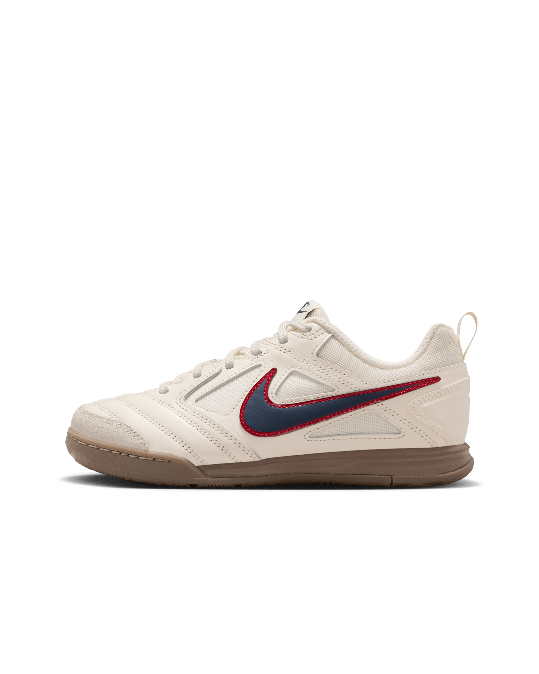 Nike Gato Older Kids' Shoes - Pale Ivory/University Red/Gum Dark Brown/Thunder Blue