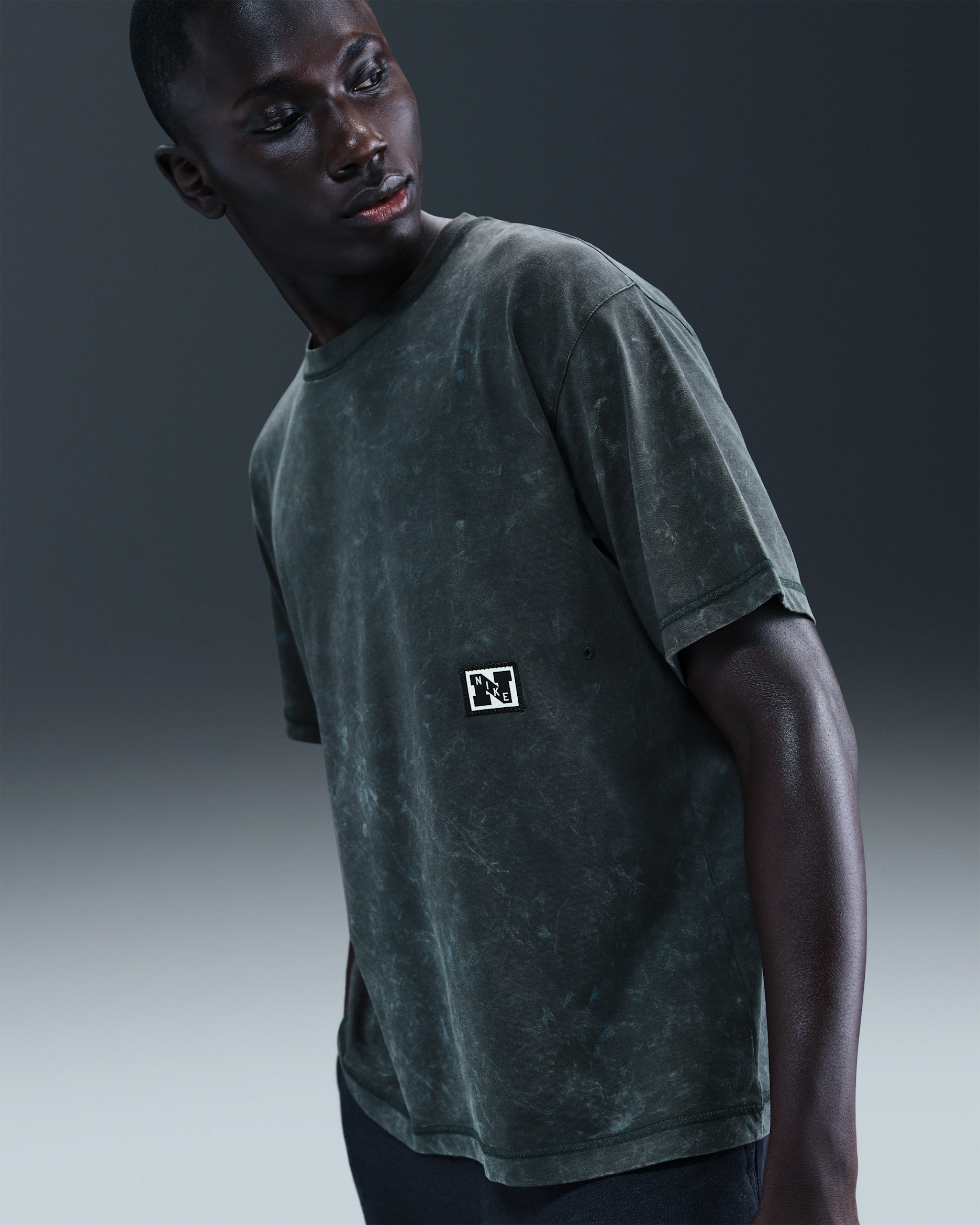 Ανδρική κοντομάνικη μπλούζα προπόνησης Dri-FIT Nike Gym Heritage - Seaweed/Seaweed
