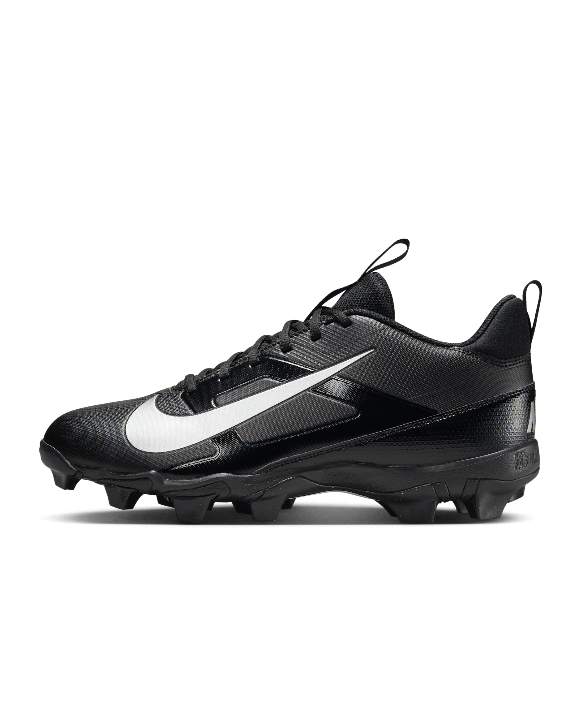 Nike Alpha Menace 4 Shark Football Cleats (Wide) - Black/Metallic Silver
