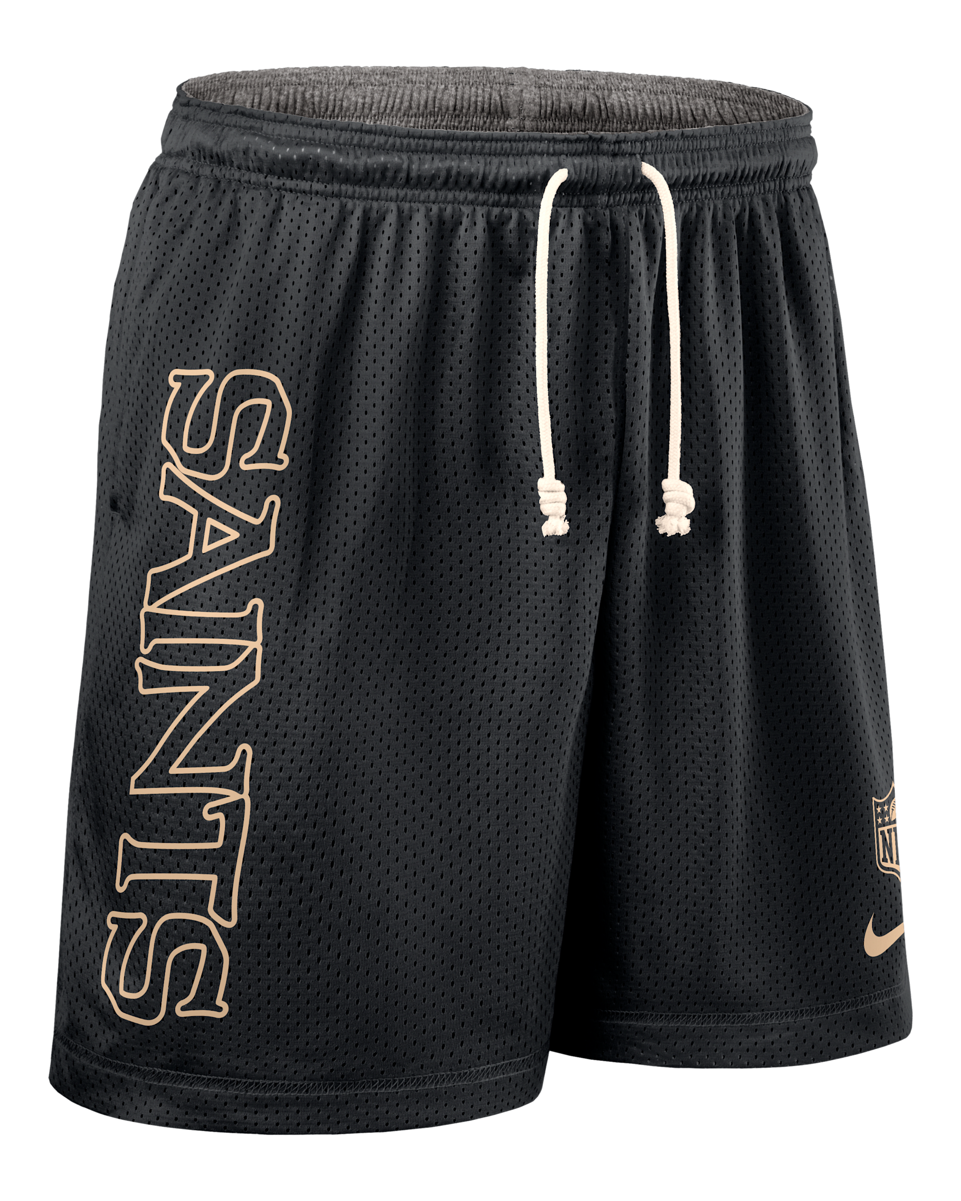 Shorts Nike Dri-FIT de la NFL para hombre New Orleans Saints Sideline Reversible - Negro