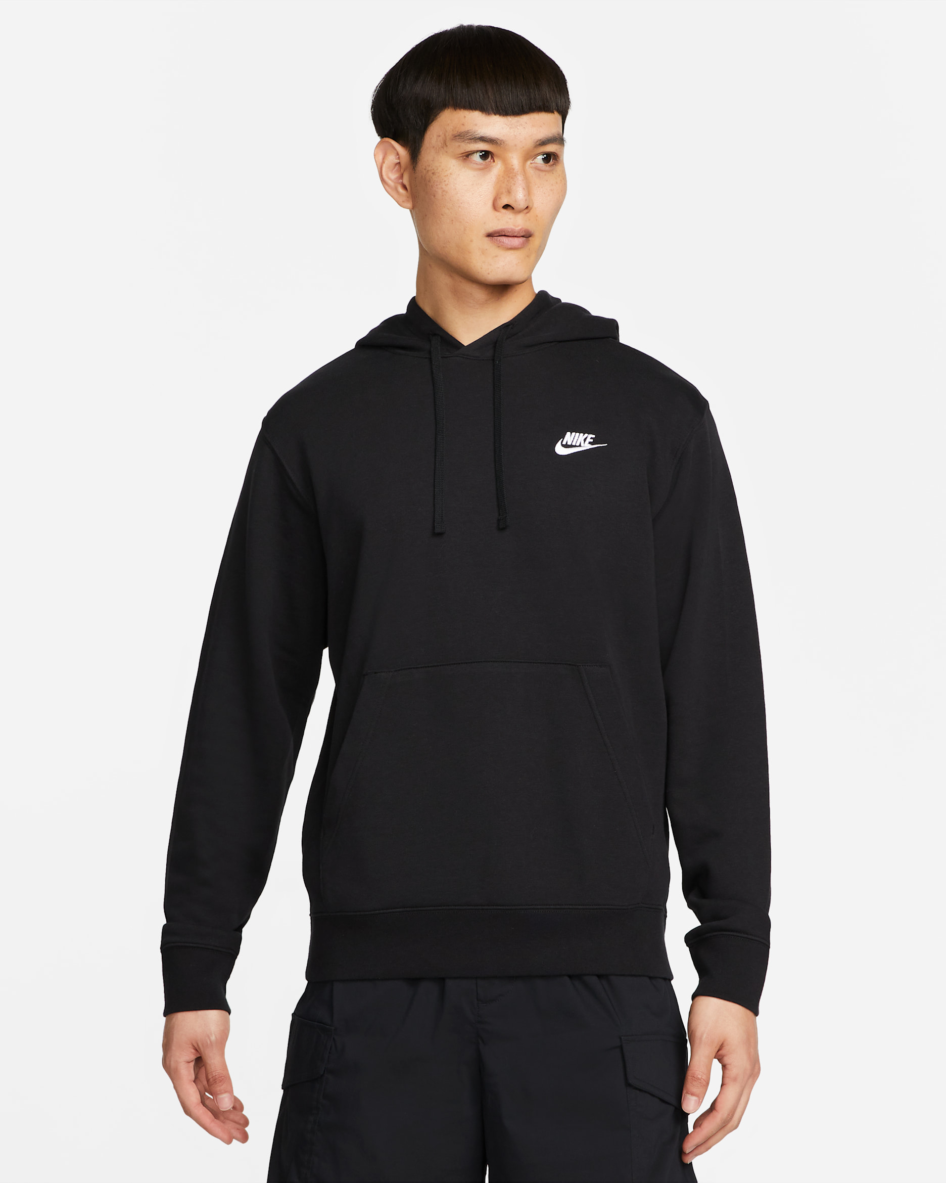 Nike Sportswear Club Men's Pullover Hoodie - Black/Black/White