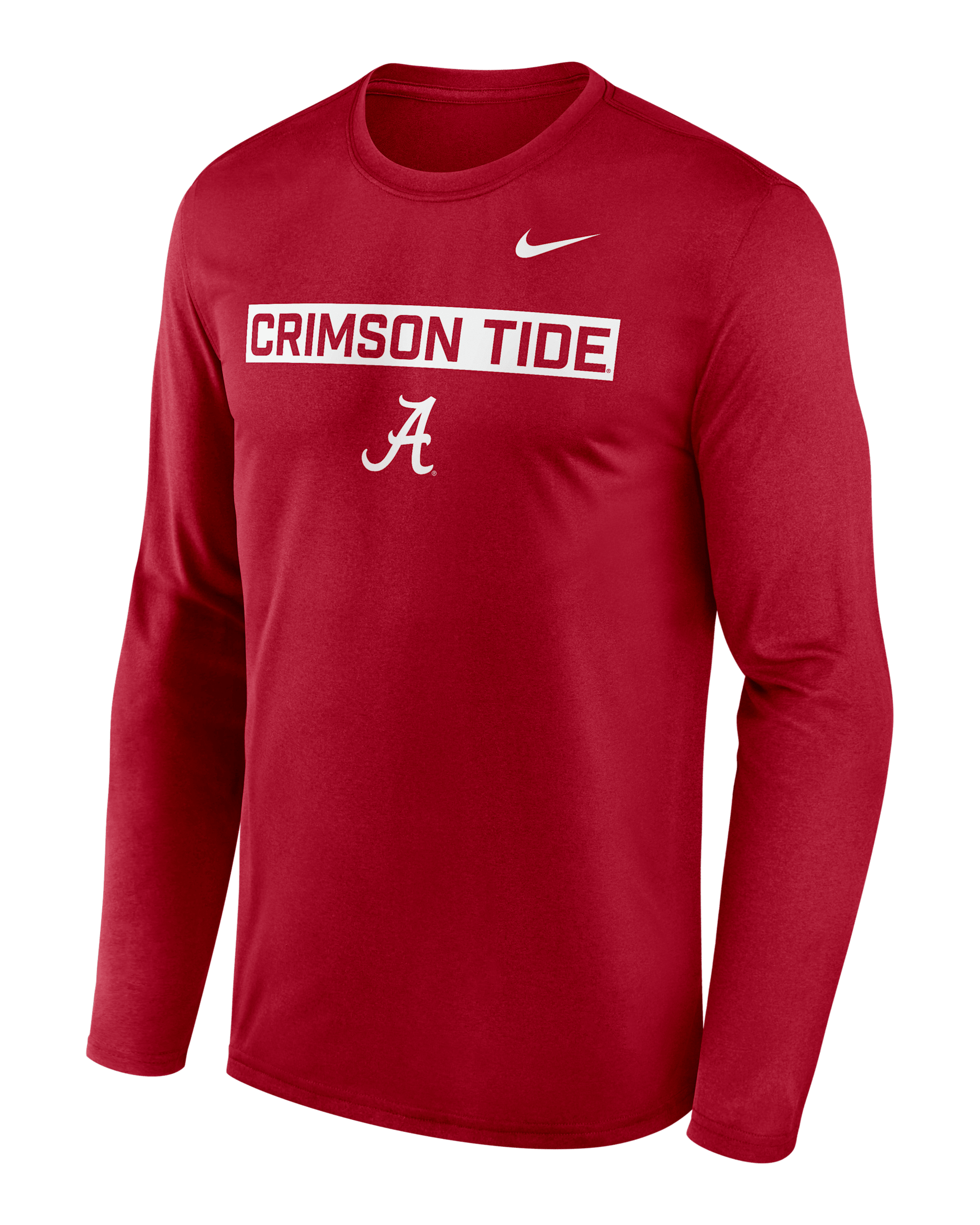 Alabama Primetime Legend 2-Hit Men's Nike Dri-FIT College Long-Sleeve T-Shirt - Crimson