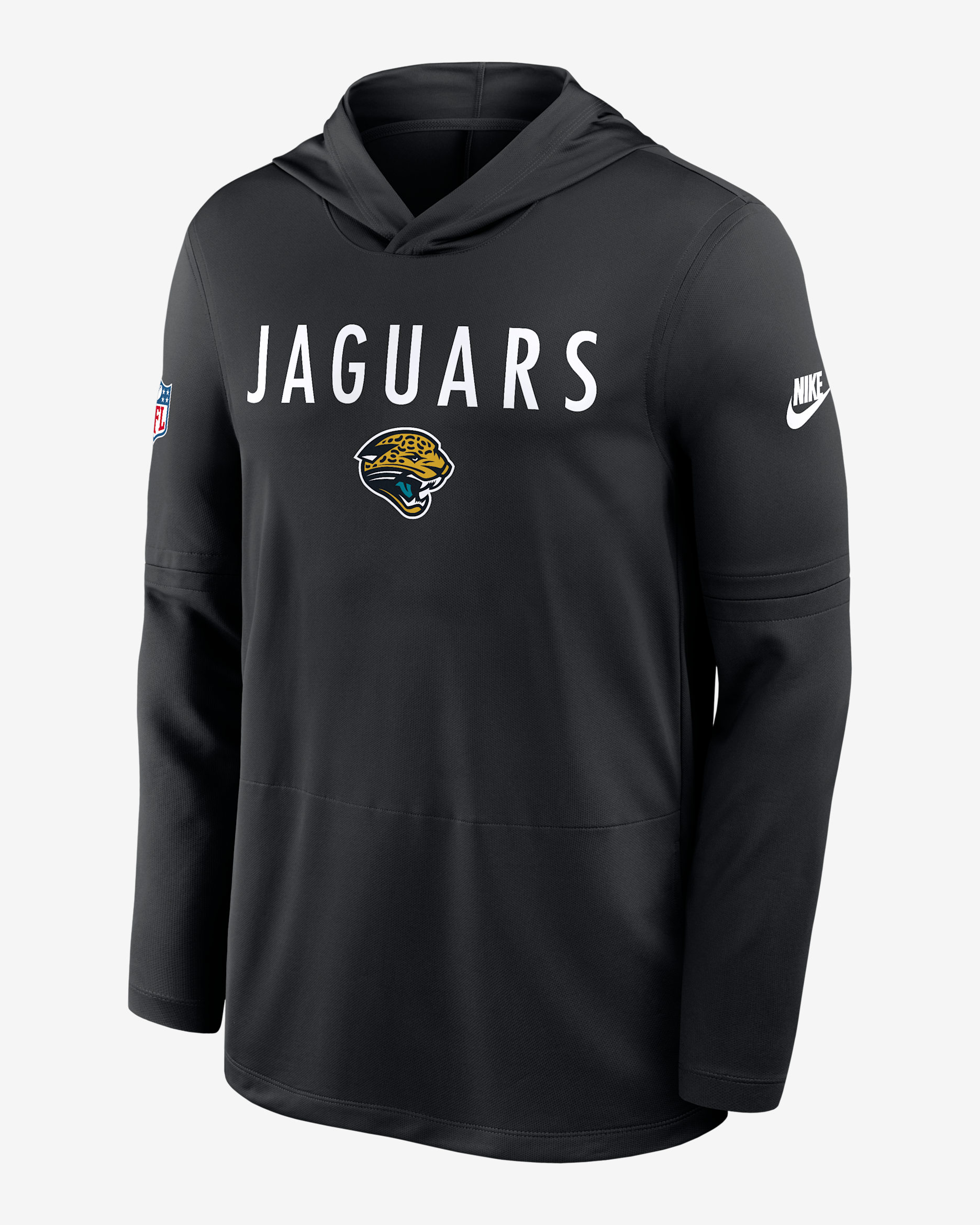 Playera de manga larga Nike Dri-FIT de la NFL con gorro para hombre Jacksonville Jaguars Pass Accuracy - Negro