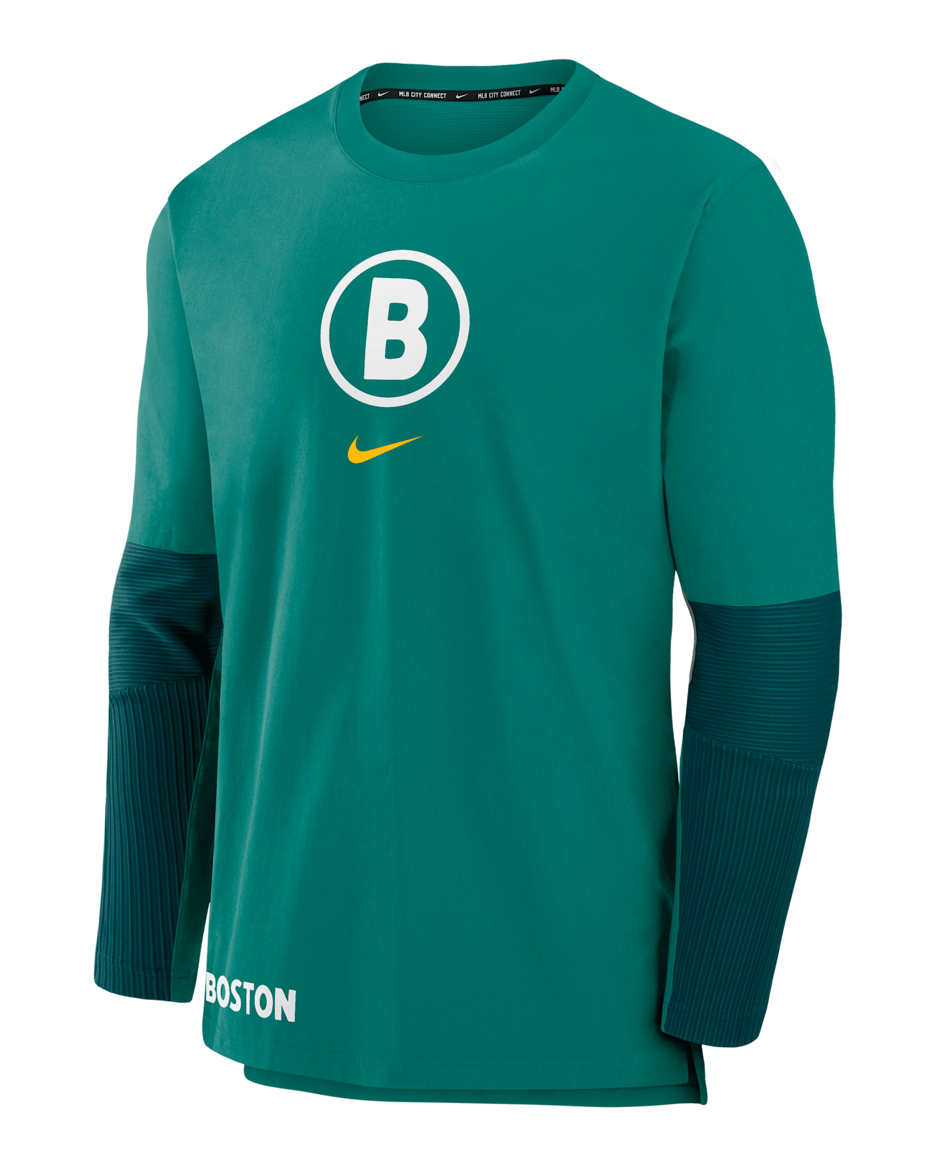 Chamarra sin cierre Nike Dri-FIT de la MLB para hombre Boston Red Sox Authentic Collection City Connect Player - Azul