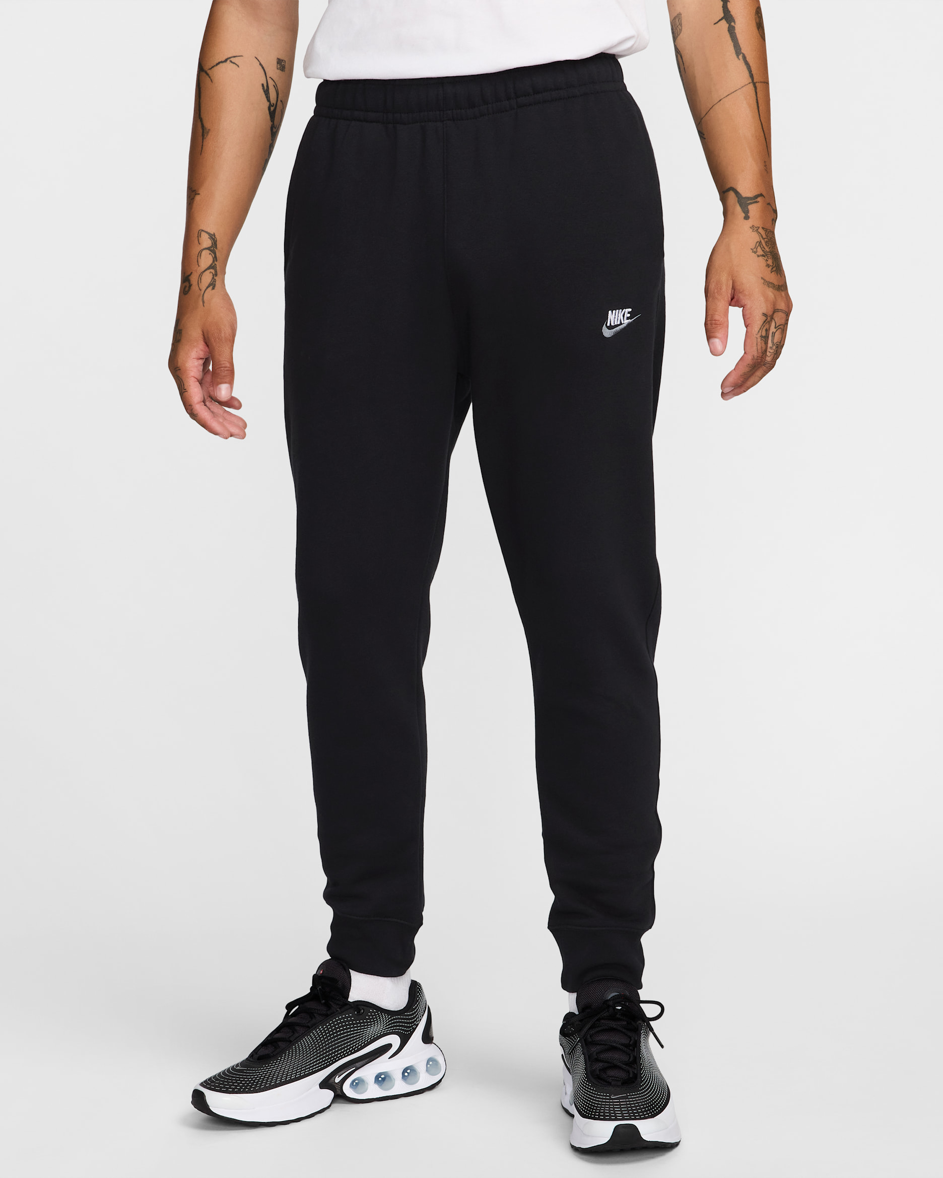 Nike Sportswear Club Men's Fleece Joggers - Black/Cool Grey/White