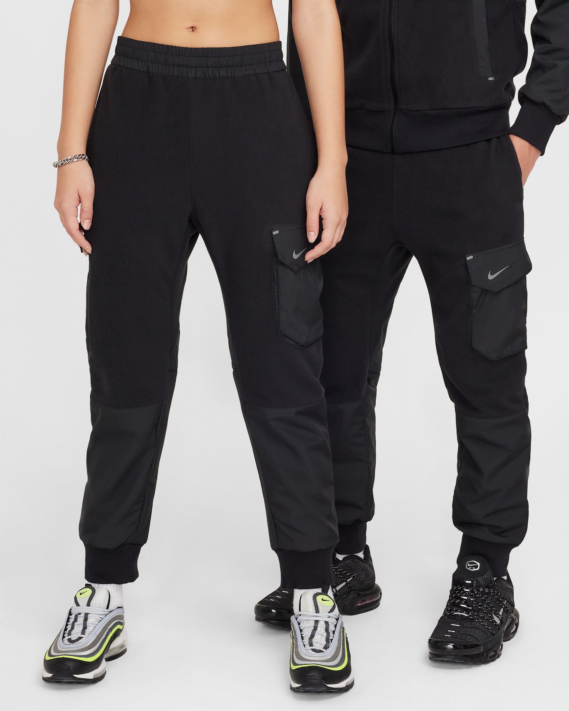 Nike Sportswear City Utility EasyOn Older Kids' Therma-FIT Winterized Trousers - Black/Black