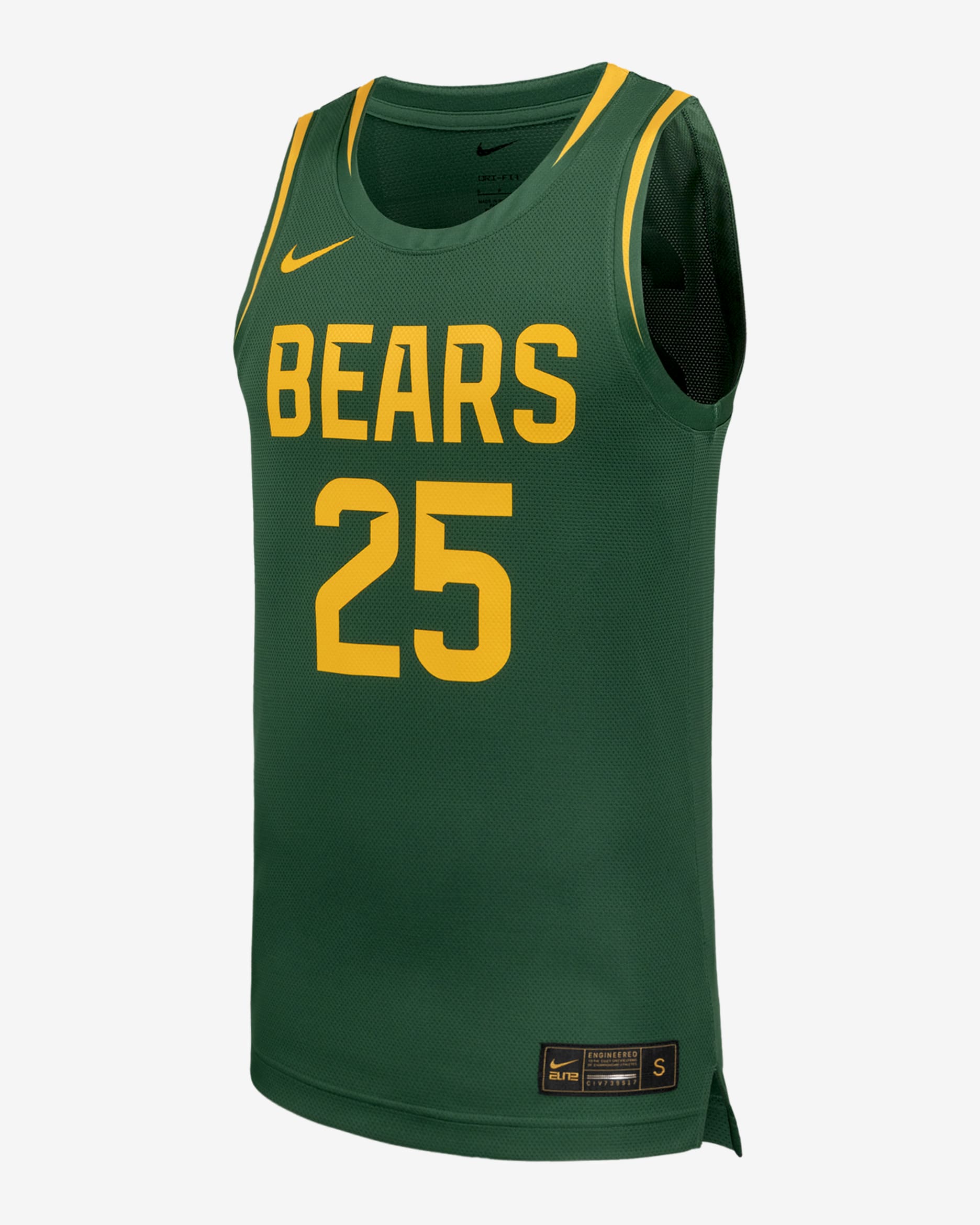 Baylor Men's Basketball Nike College Replica Jersey - Gorge Green