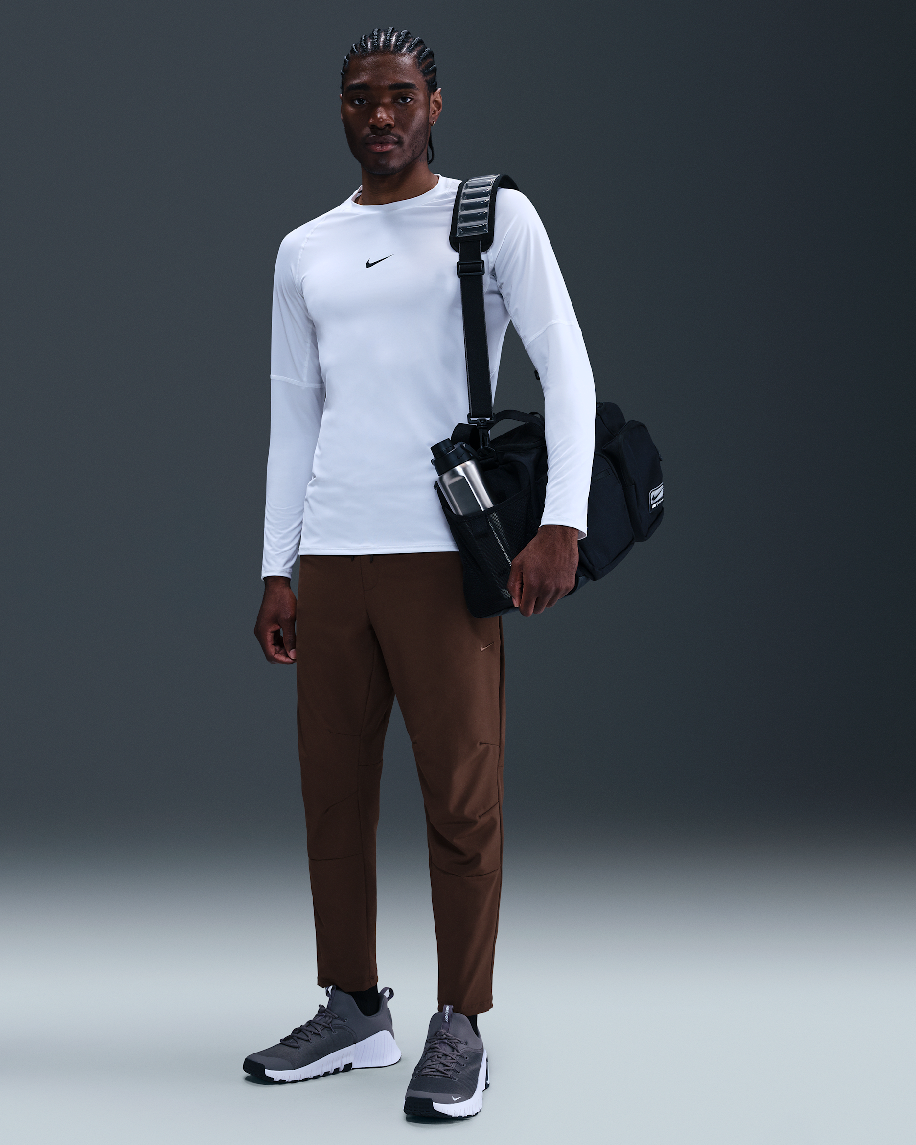 Pants versátiles Dri-FIT de pierna entallada para hombre Nike Unlimited - Marrón barroco/Negro/Marrón barroco