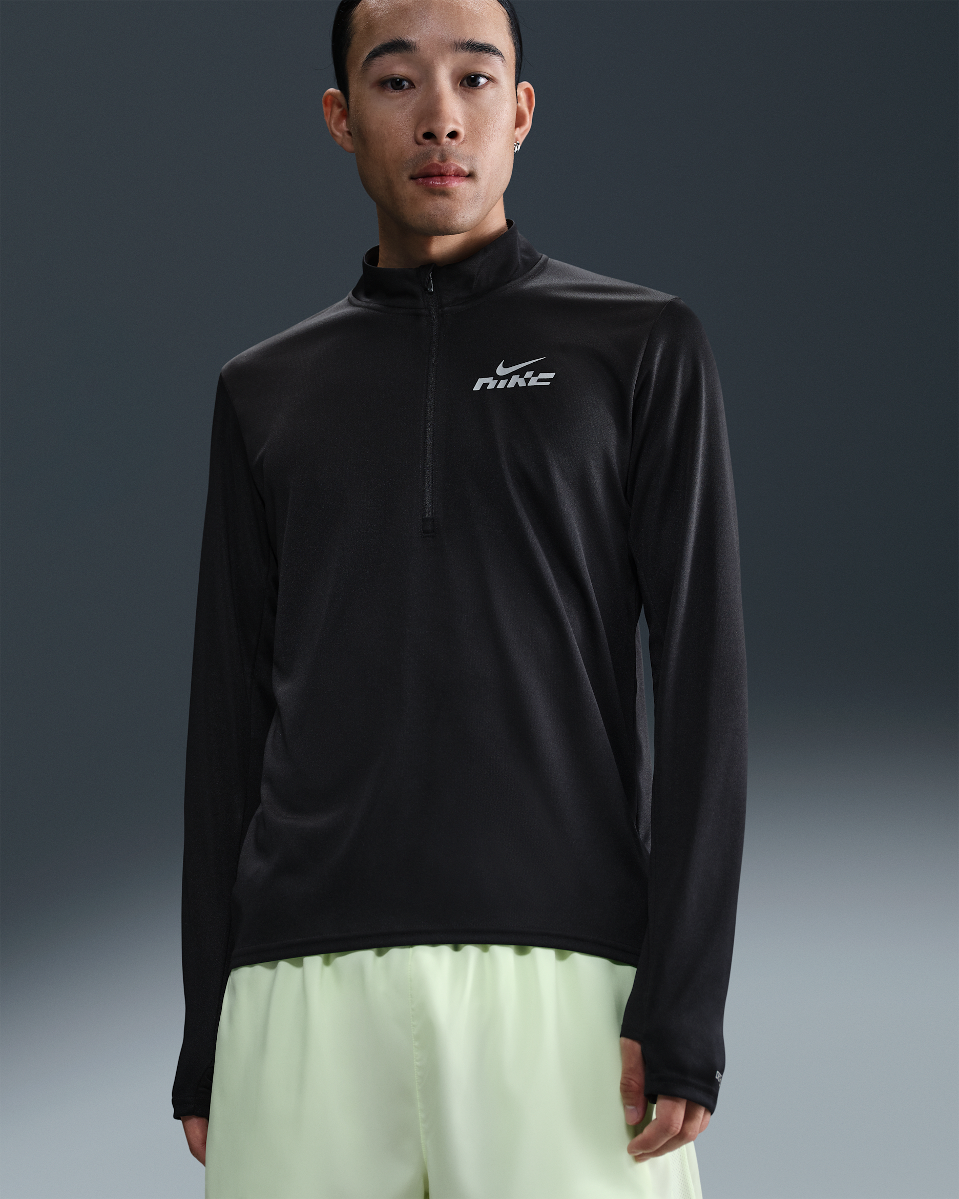 Nike Pacer Flash Men's Dri-FIT 1/2-Zip Running Top - Black